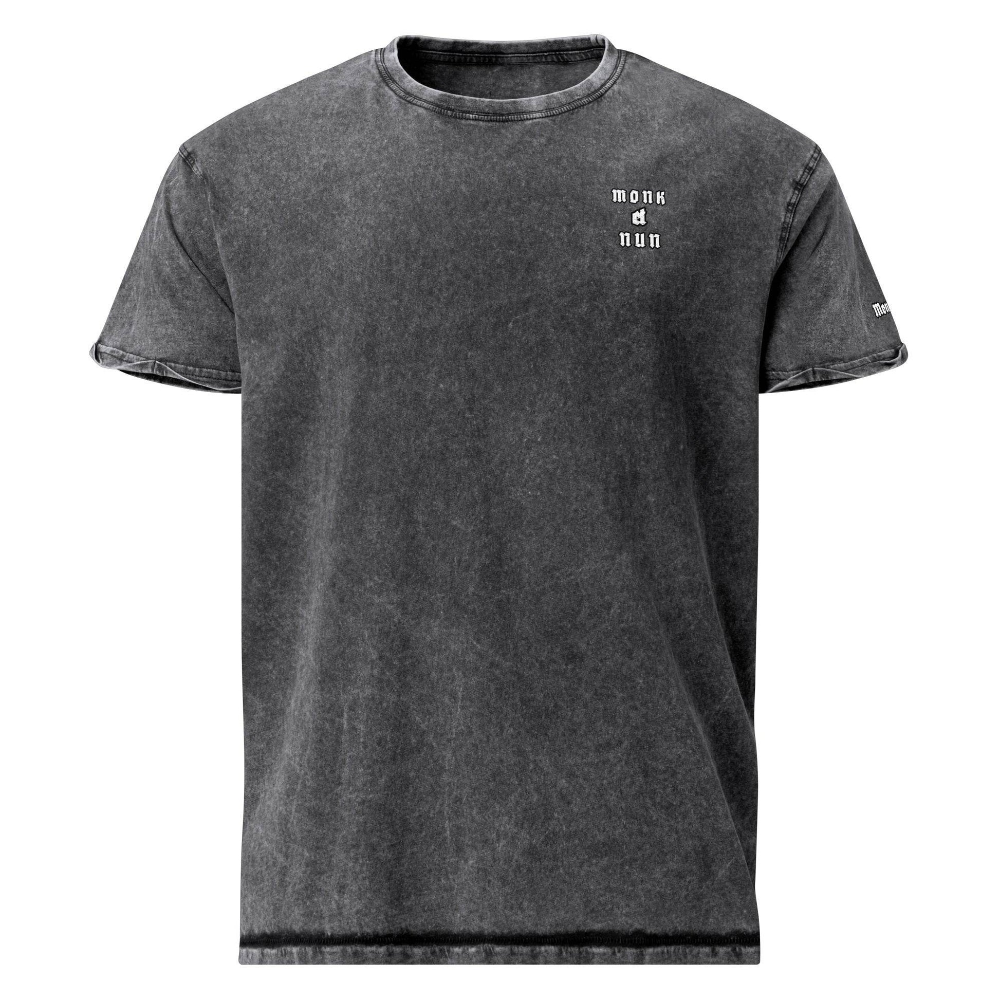 Unisex Denim 100% cotton T-Shirt Always think positive F/B - Monk&Nun UnisexClothing