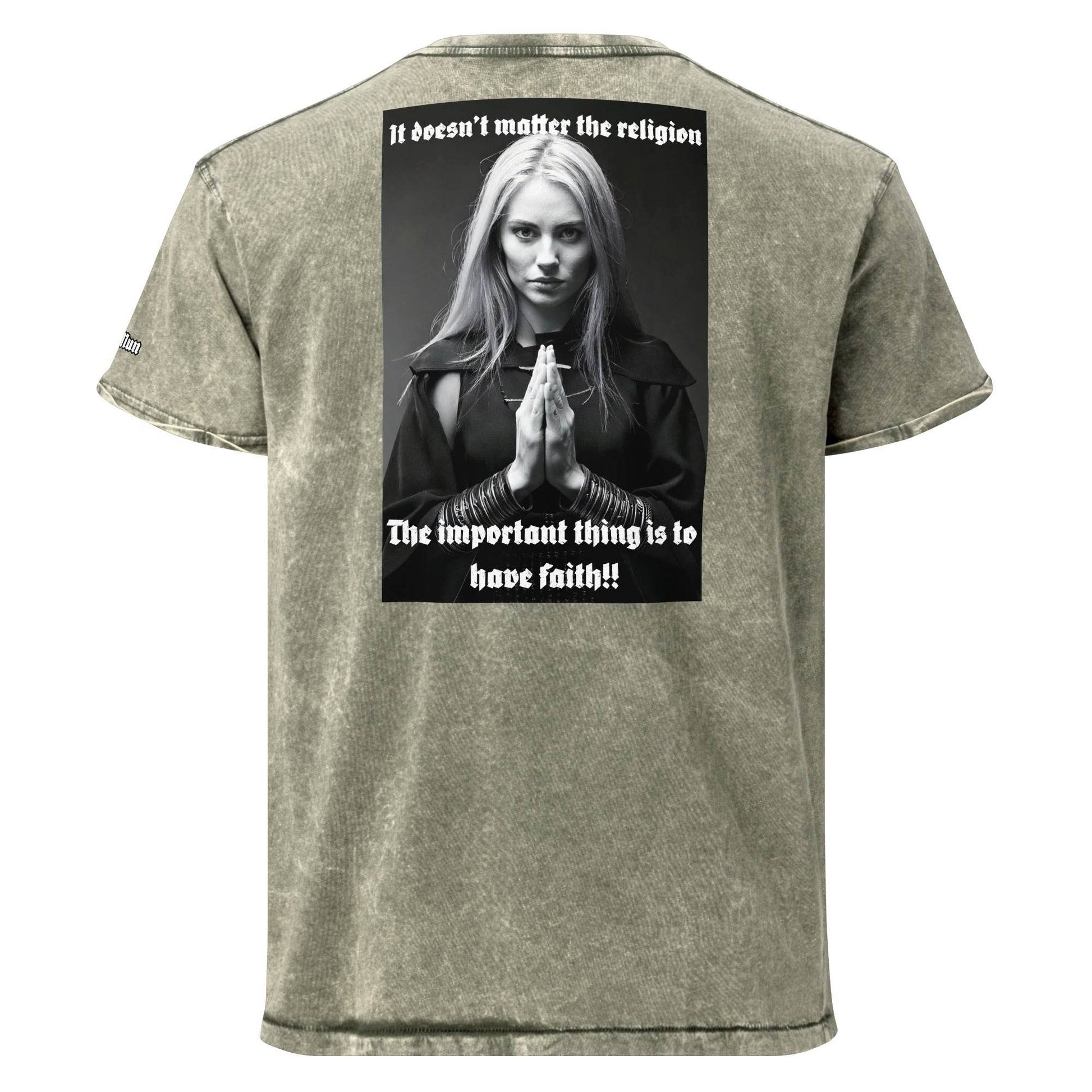 Unisex Denim 100% cotton T-Shirt Design #3 - Monk&Nun UnisexClothing