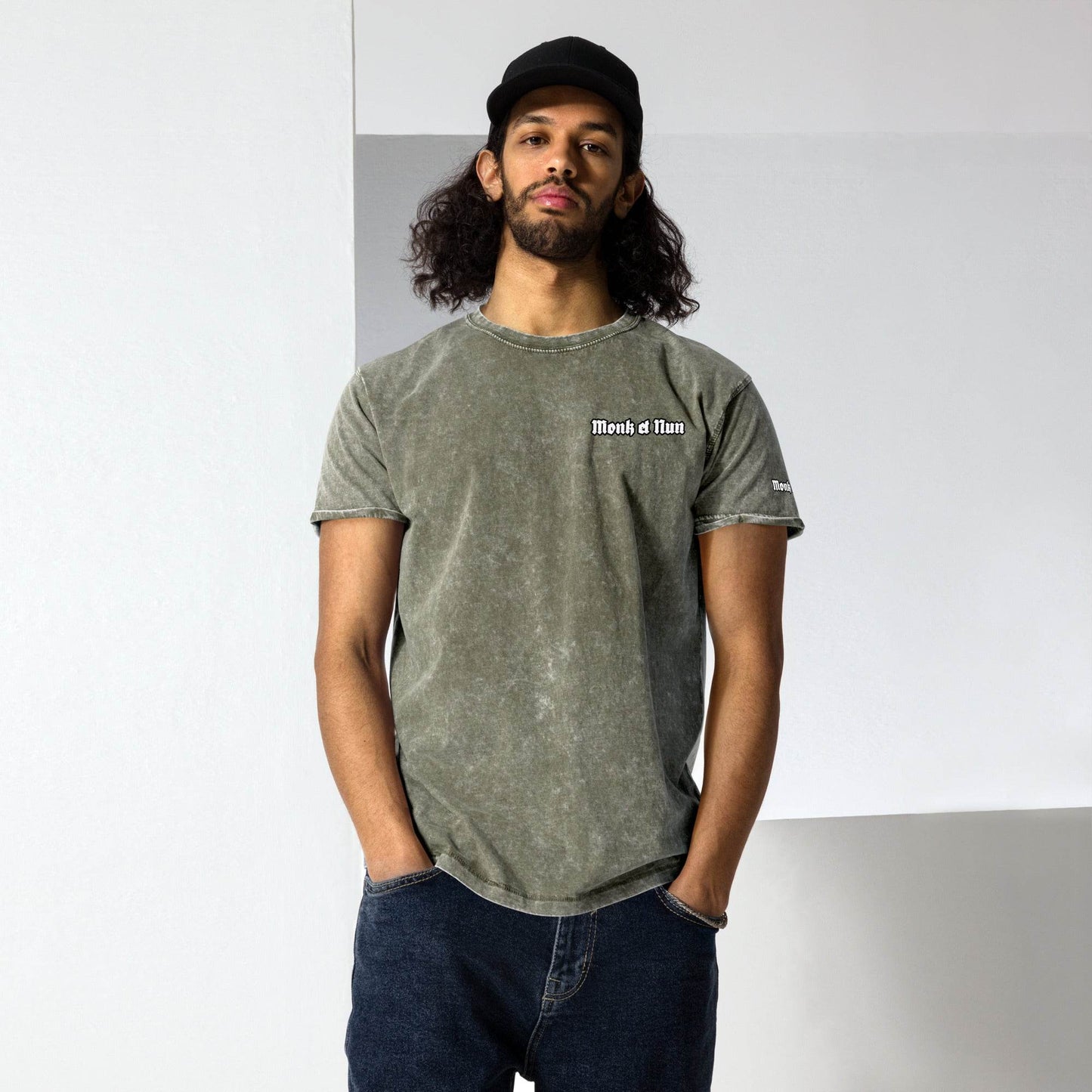 Unisex Denim 100% cotton T-Shirt Design #1 - Monk&Nun UnisexClothing