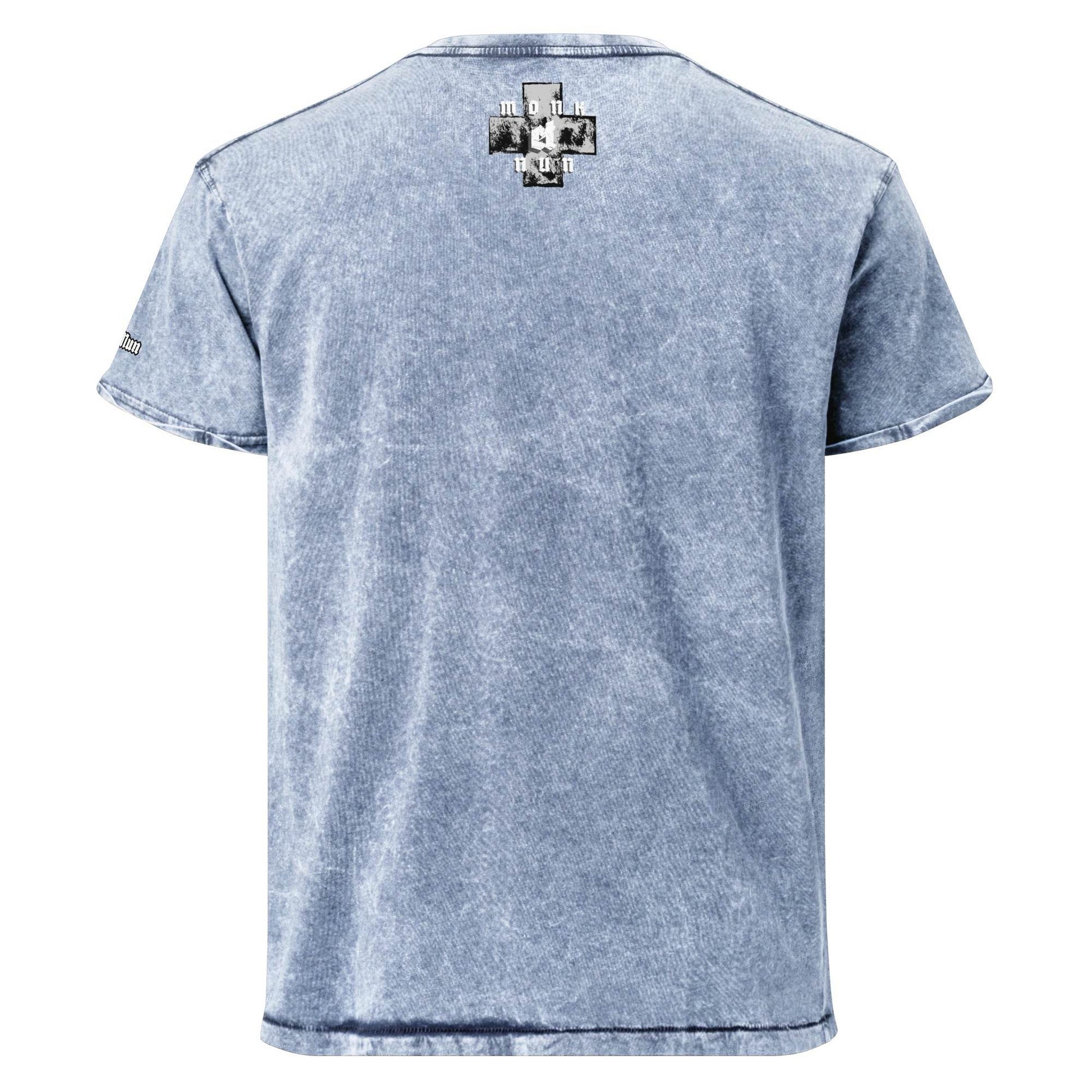 Unisex Denim 100% cotton T-Shirt Always think positive F/B - Monk&Nun UnisexClothing