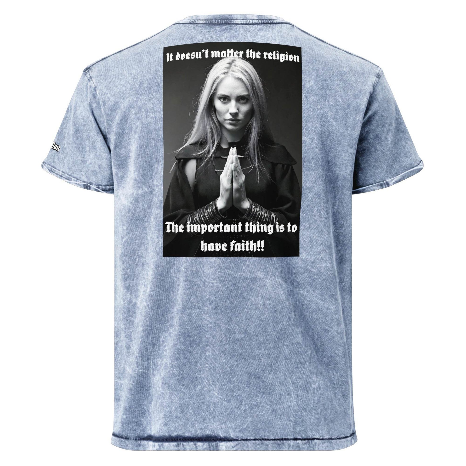 Unisex Denim 100% cotton T-Shirt Design #3 - Monk&Nun UnisexClothing
