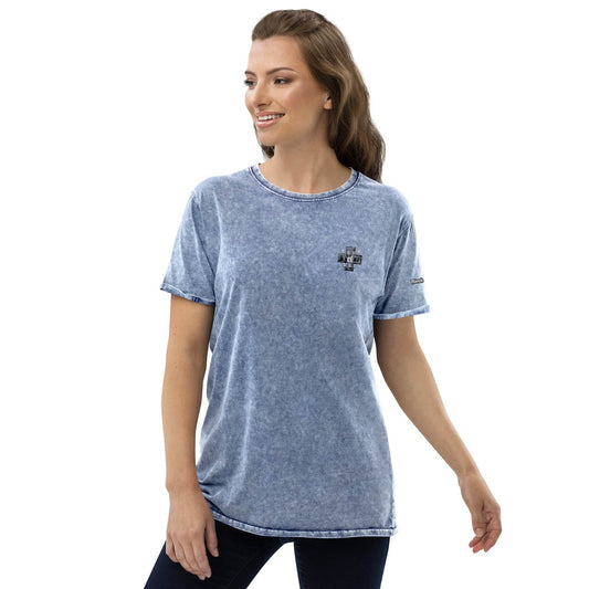 Unisex Denim 100% cotton T-Shirt Always think positive - Monk&Nun UnisexClothing