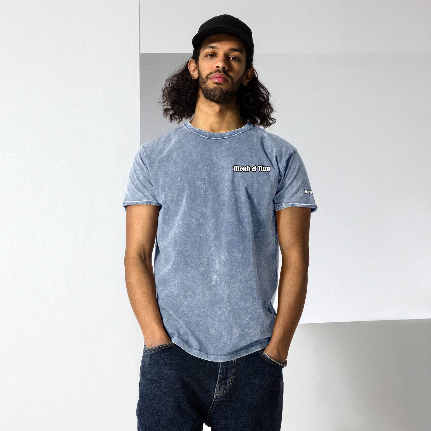 Unisex Denim 100% cotton T-Shirt Design #1 - Monk&Nun UnisexClothing