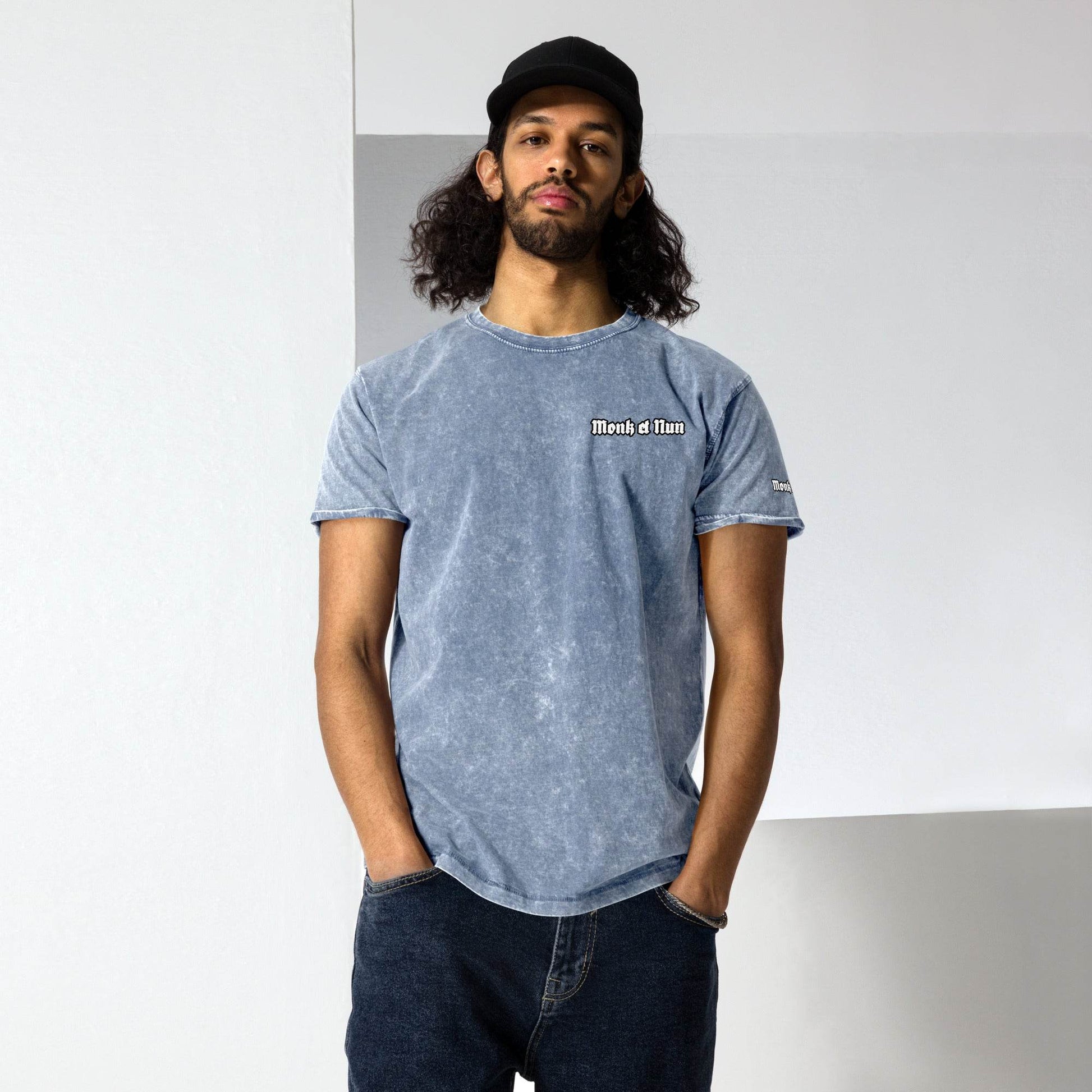 Unisex Denim 100% cotton T-Shirt Design #1 - Monk&Nun UnisexClothing