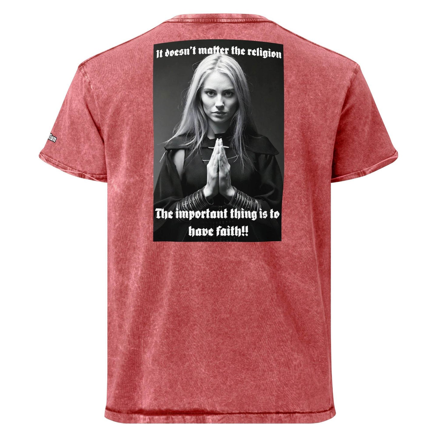 Unisex Denim 100% cotton T-Shirt Design #3 - Monk&Nun UnisexClothing