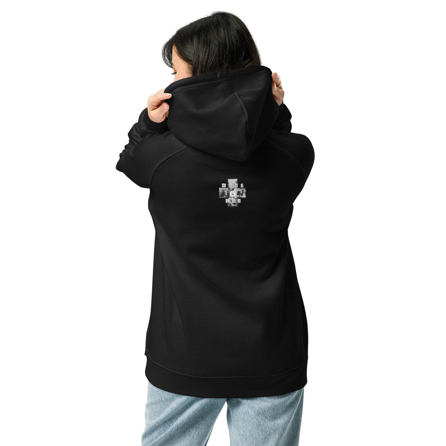 Unisex eco 100% organic cotton Warriors Hoodie Always think positive - Monk&Nun UnisexClothing