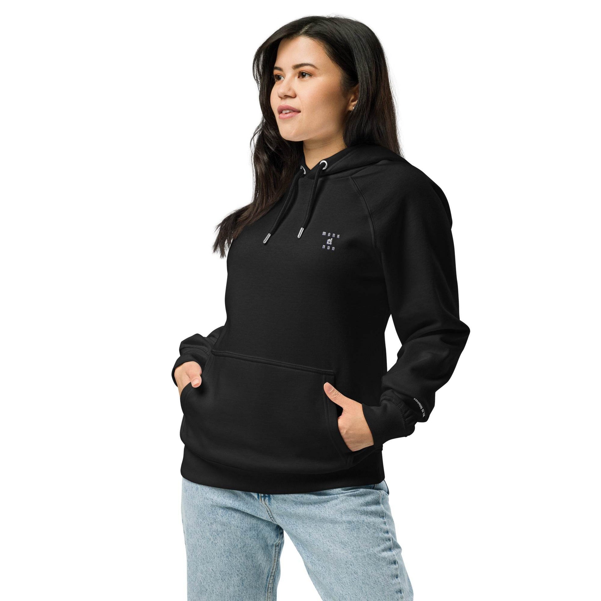 Unisex eco 100% organic cotton Warriors Hoodie Always think positive - Monk&Nun UnisexClothing