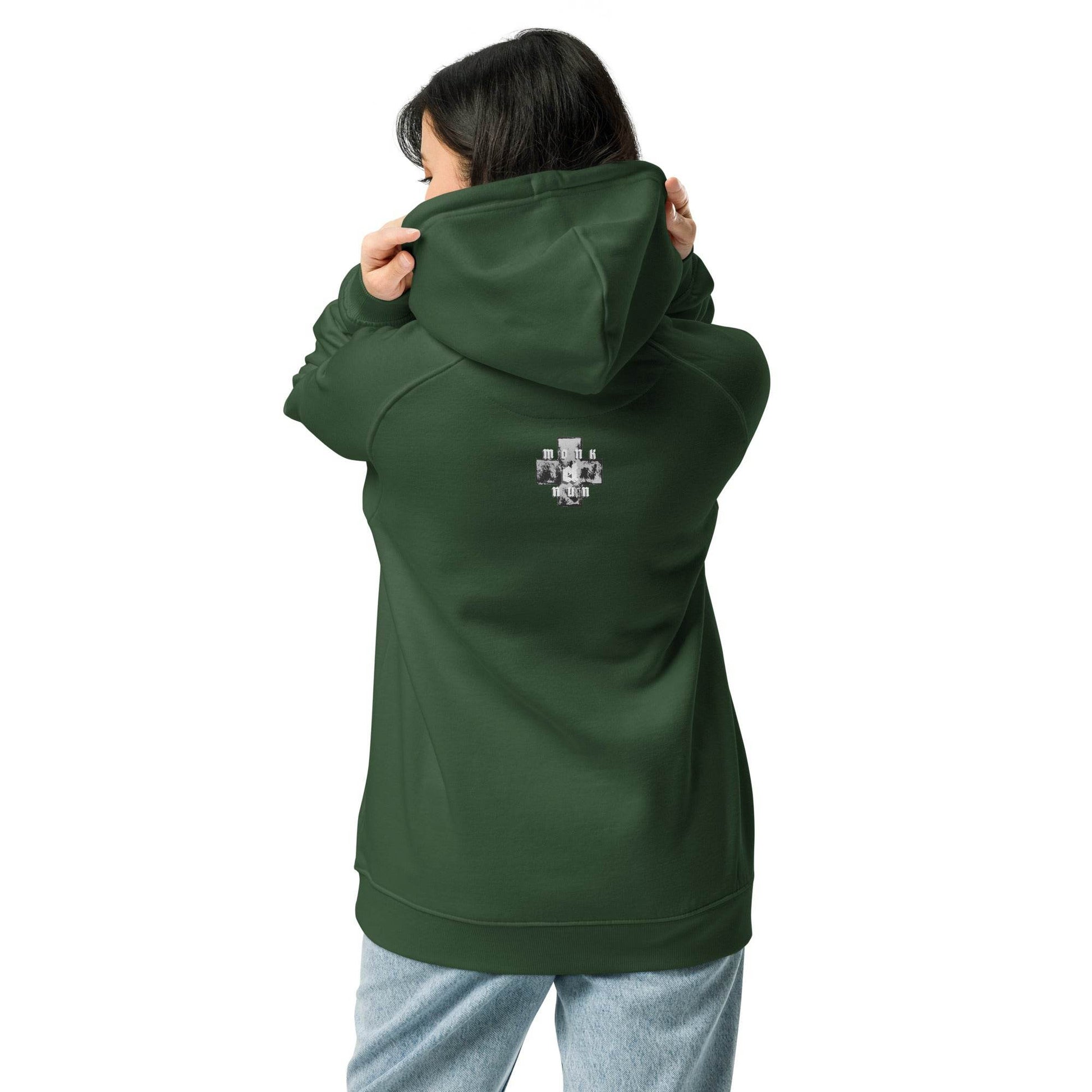 Unisex eco 100% organic cotton Warriors Hoodie Always think positive - Monk&Nun UnisexClothing