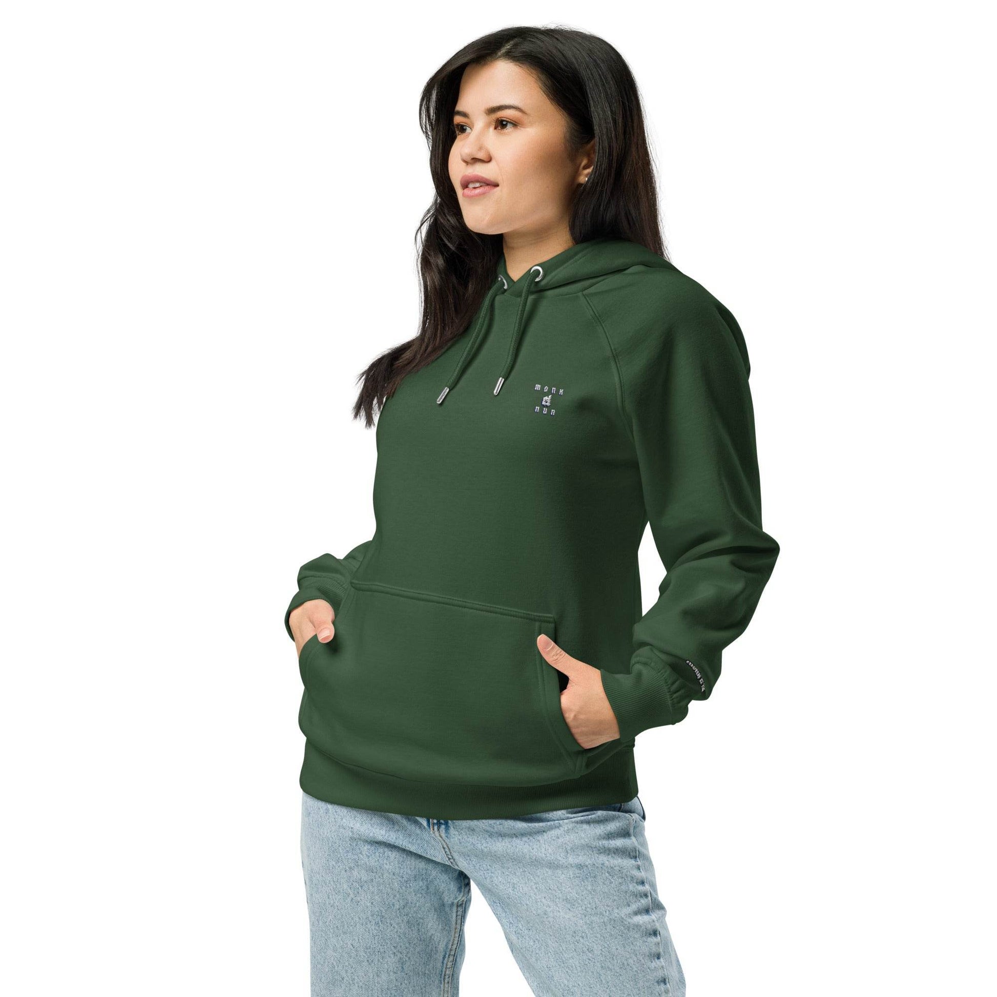 Unisex eco 100% organic cotton Warriors Hoodie Always think positive - Monk&Nun UnisexClothing