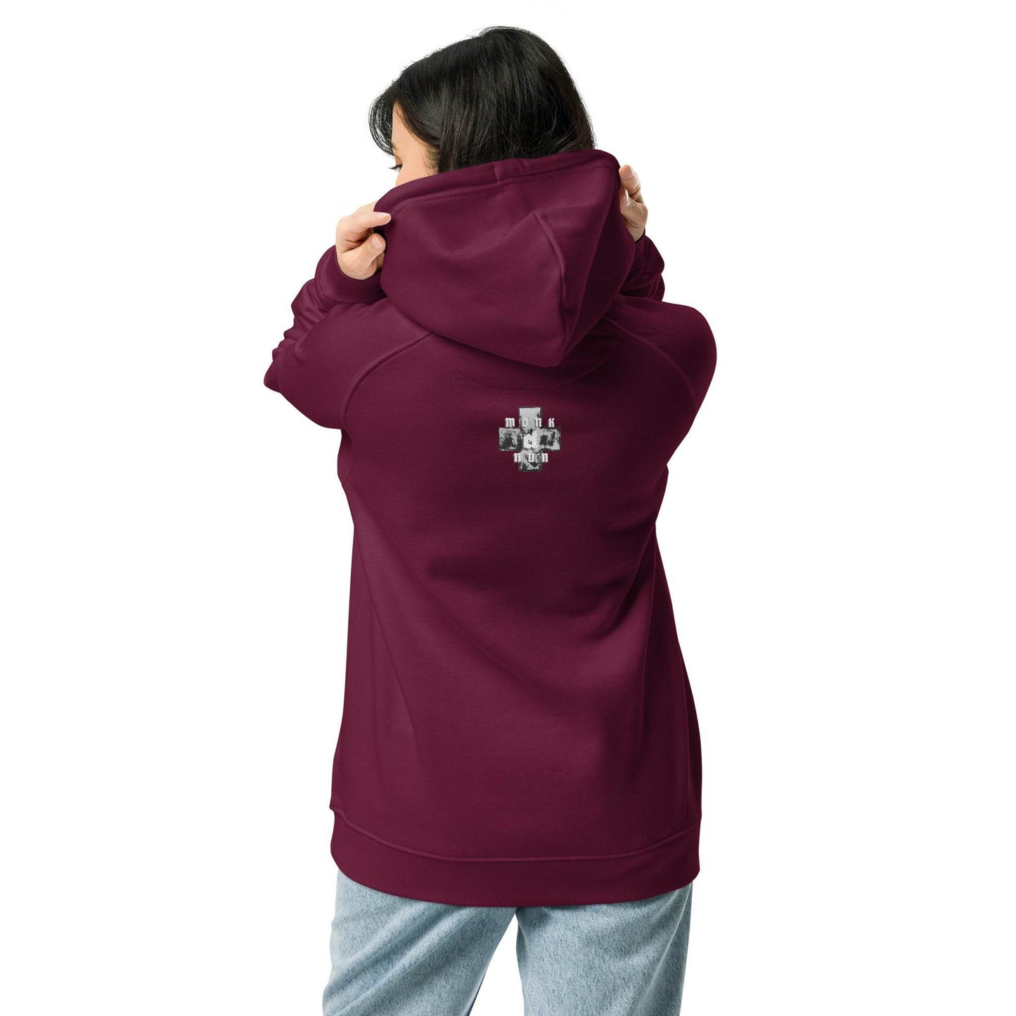 Unisex eco 100% organic cotton Warriors Hoodie Always think positive - Monk&Nun UnisexClothing