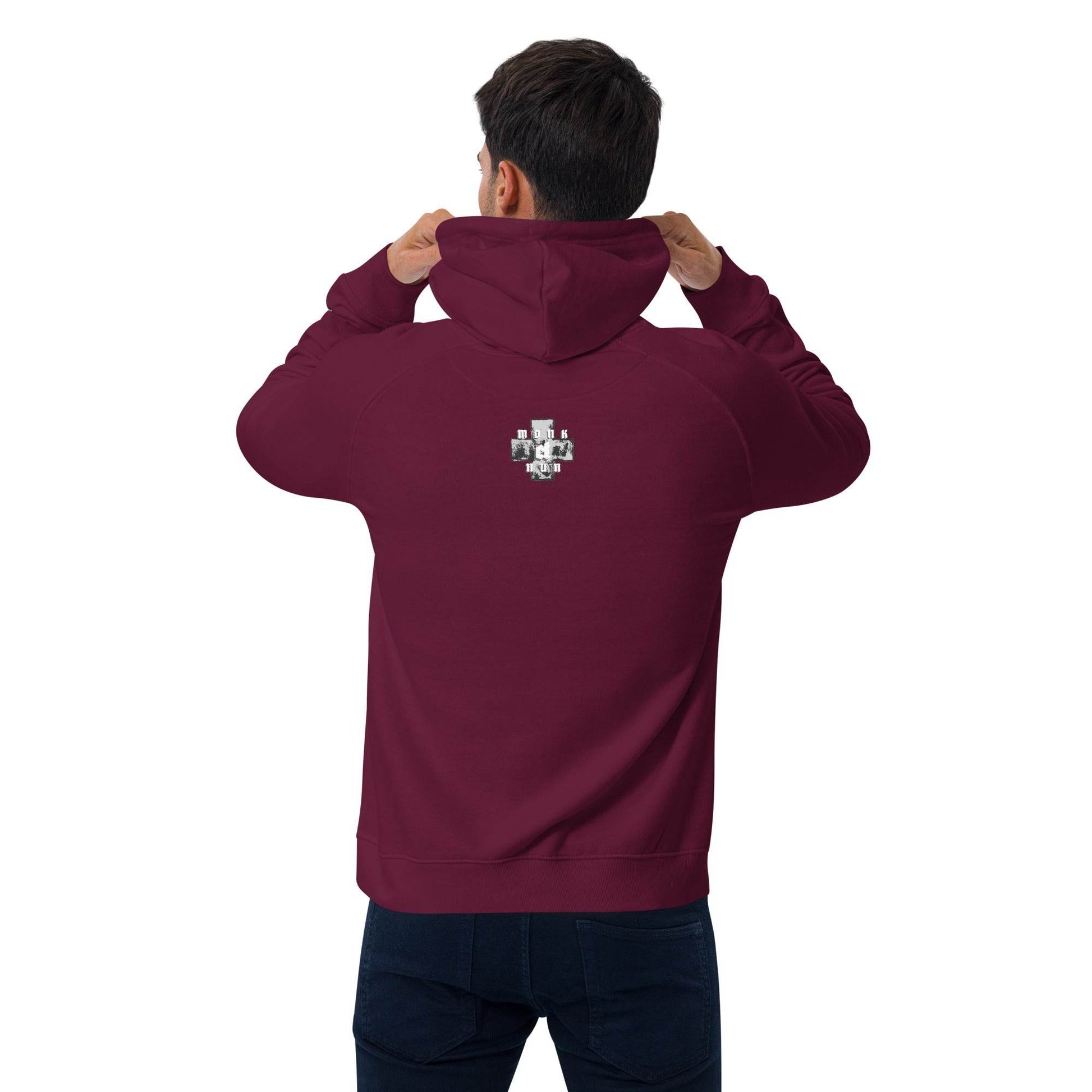Unisex eco 100% organic cotton Warriors Hoodie Always think positive - Monk&Nun UnisexClothing
