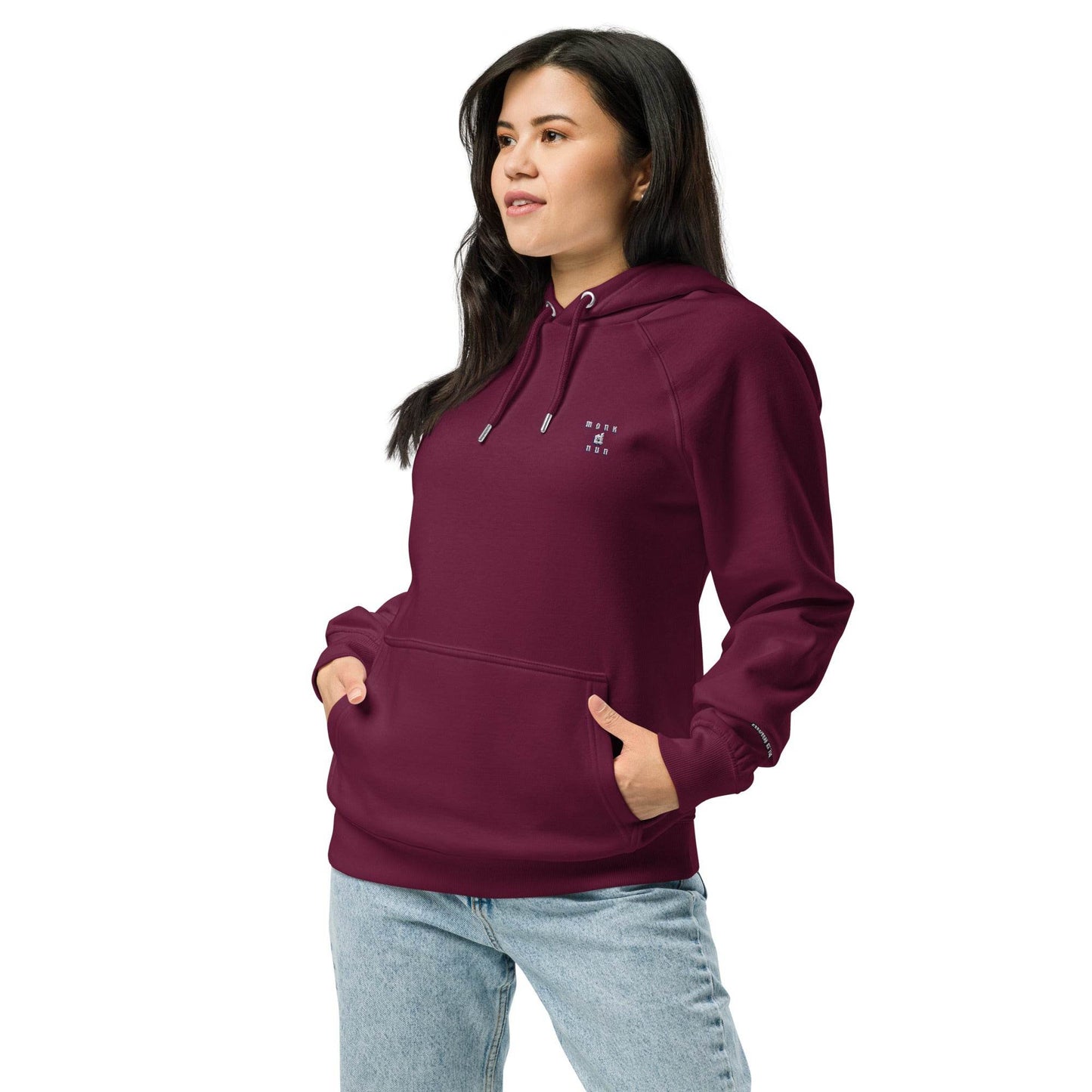 Unisex eco 100% organic cotton Warriors Hoodie Always think positive - Monk&Nun UnisexClothing