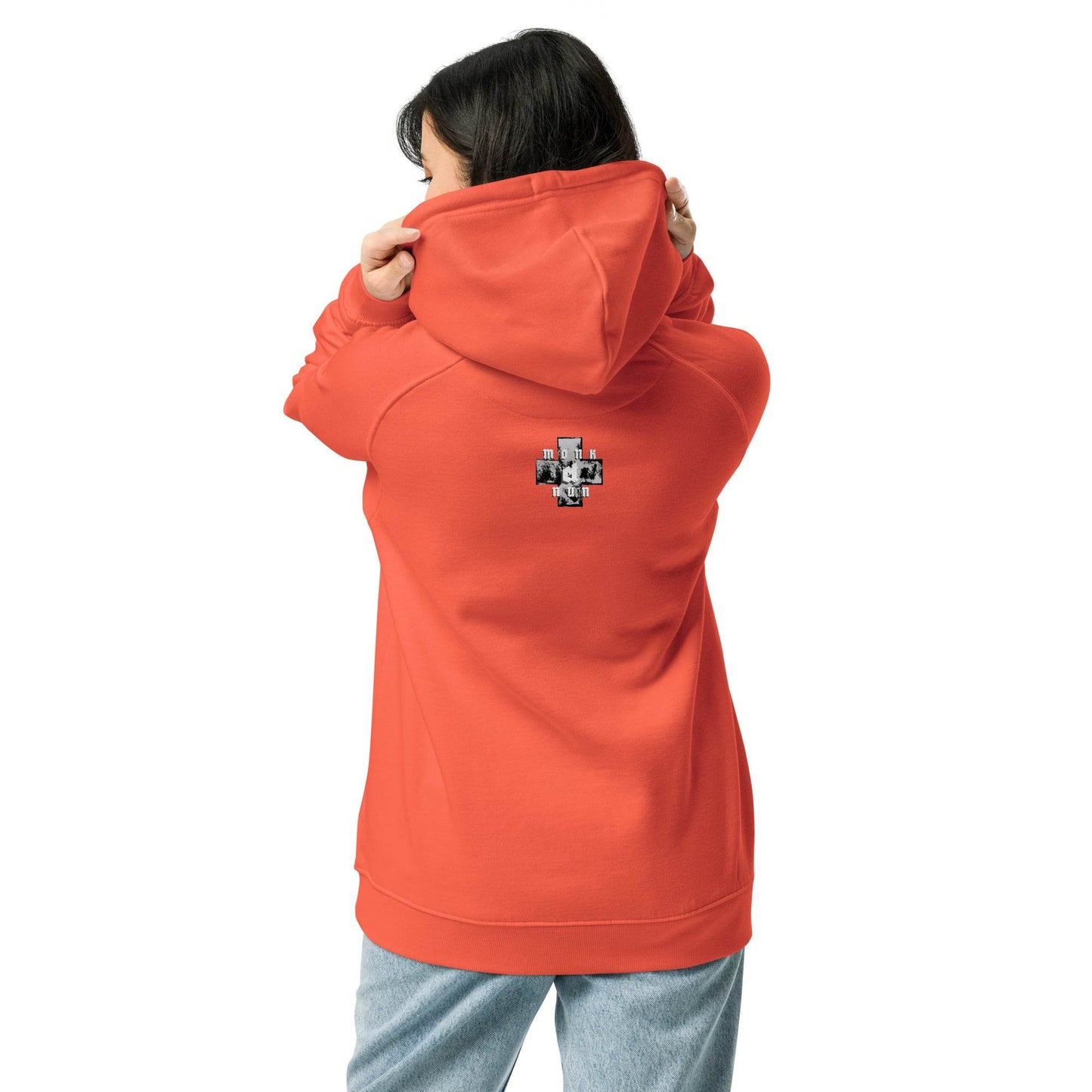 Unisex eco 100% organic cotton Warriors Hoodie Always think positive - Monk&Nun UnisexClothing