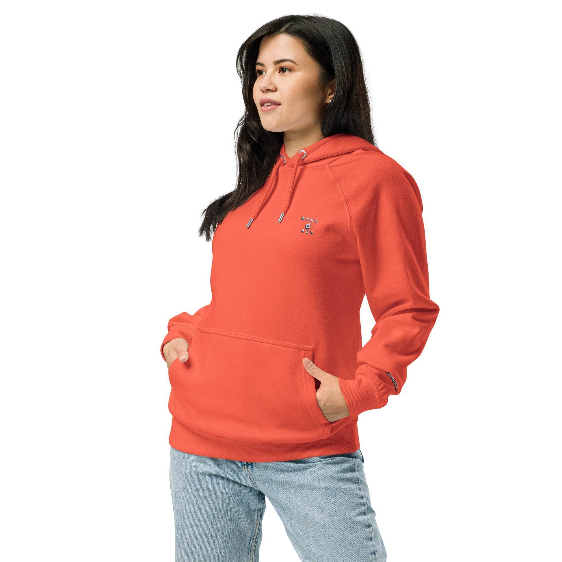 Unisex eco 100% organic cotton Warriors Hoodie Always think positive - Monk&Nun UnisexClothing