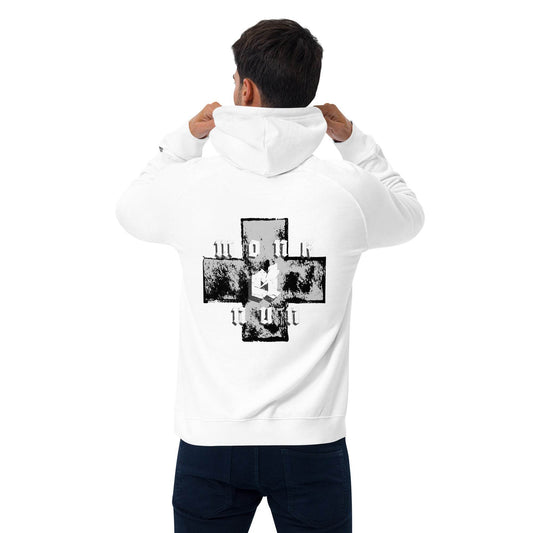 Unisex eco raglan hoodie Always think positive Big Logo - Monk&Nun UnisexClothing