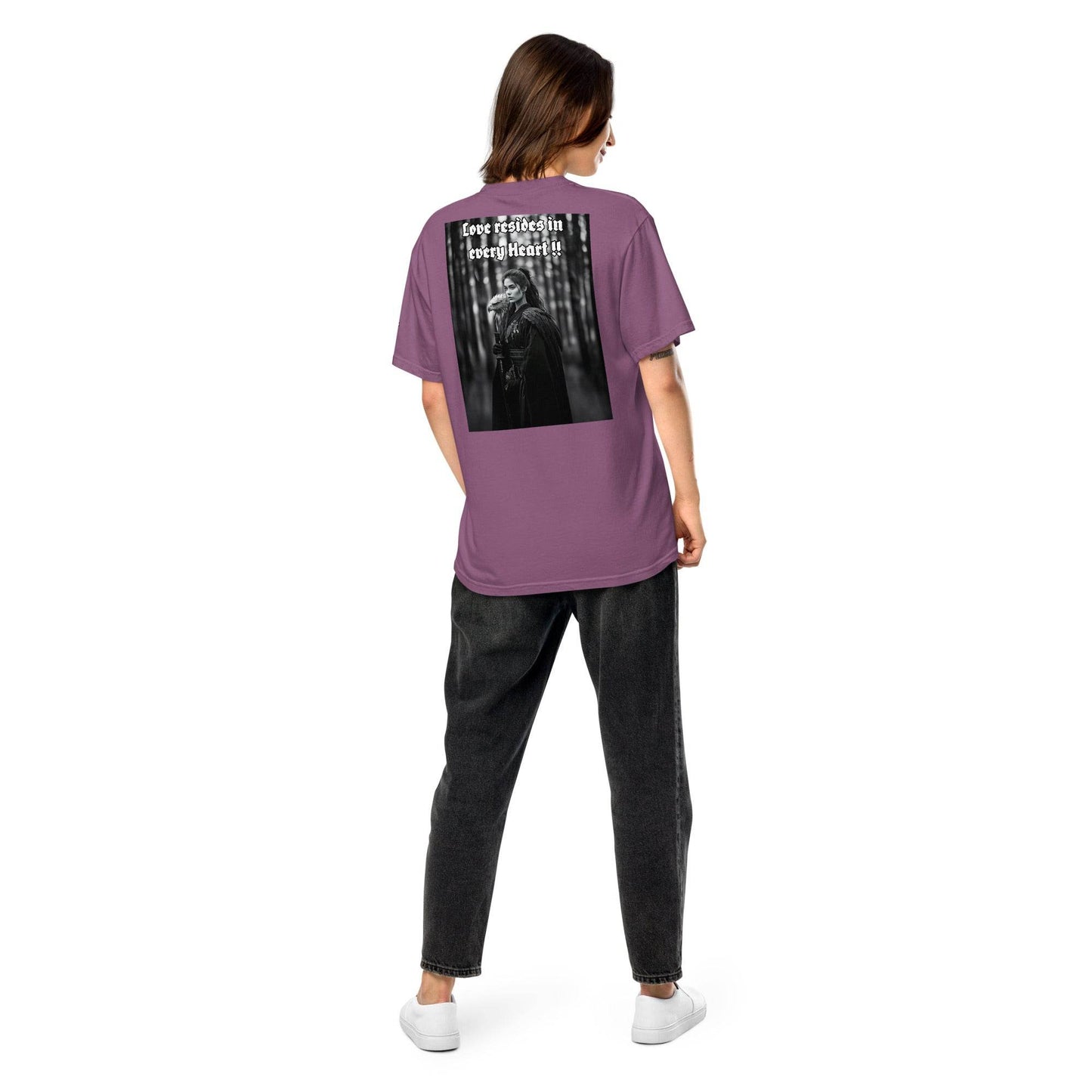 Unisex garment-dyed heavyweight 100% cotton t-shirt Design #1 - Monk&Nun UnisexClothing