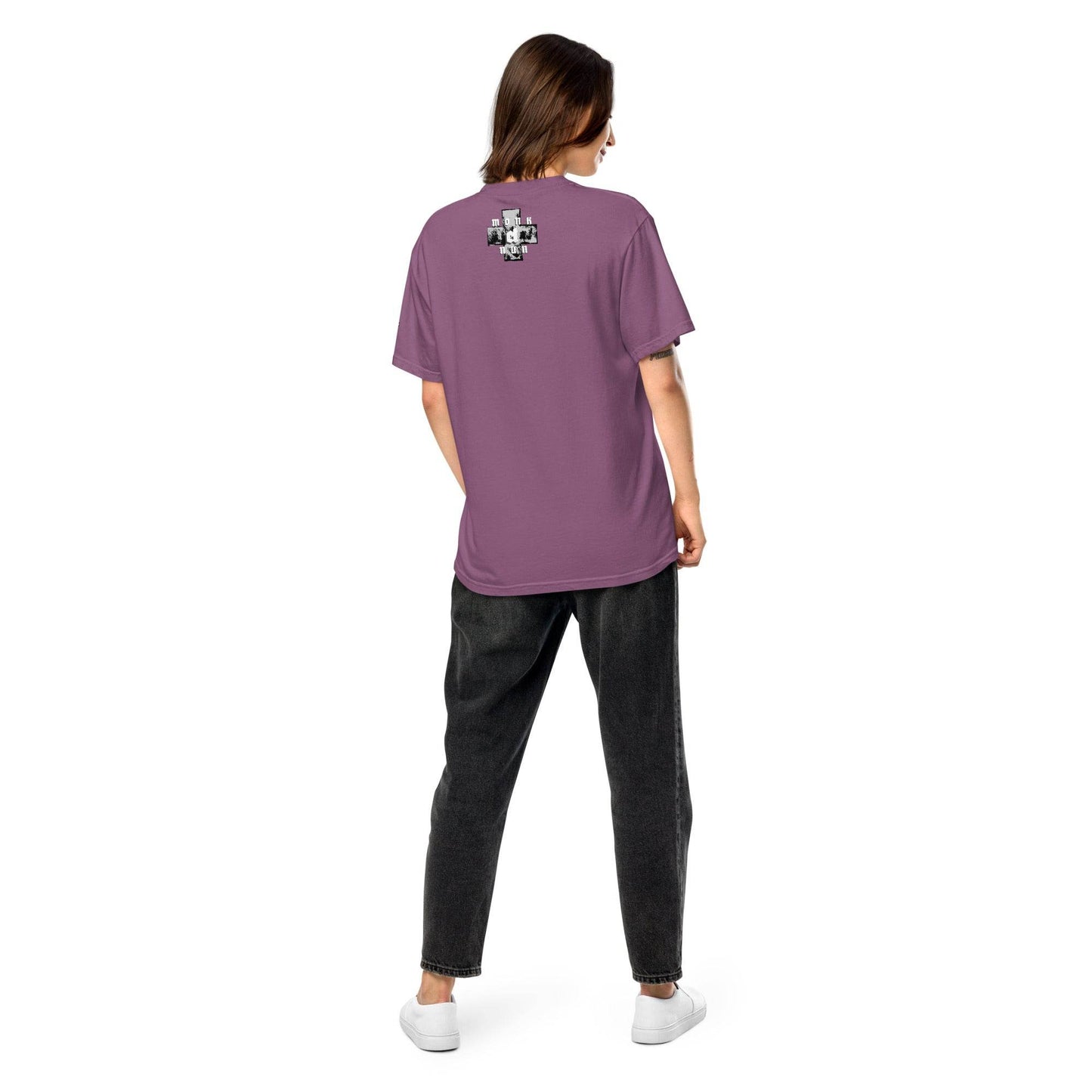 Unisex garment-dyed heavyweight 100% cotton t-shirt Always think positive - Monk&Nun UnisexClothing