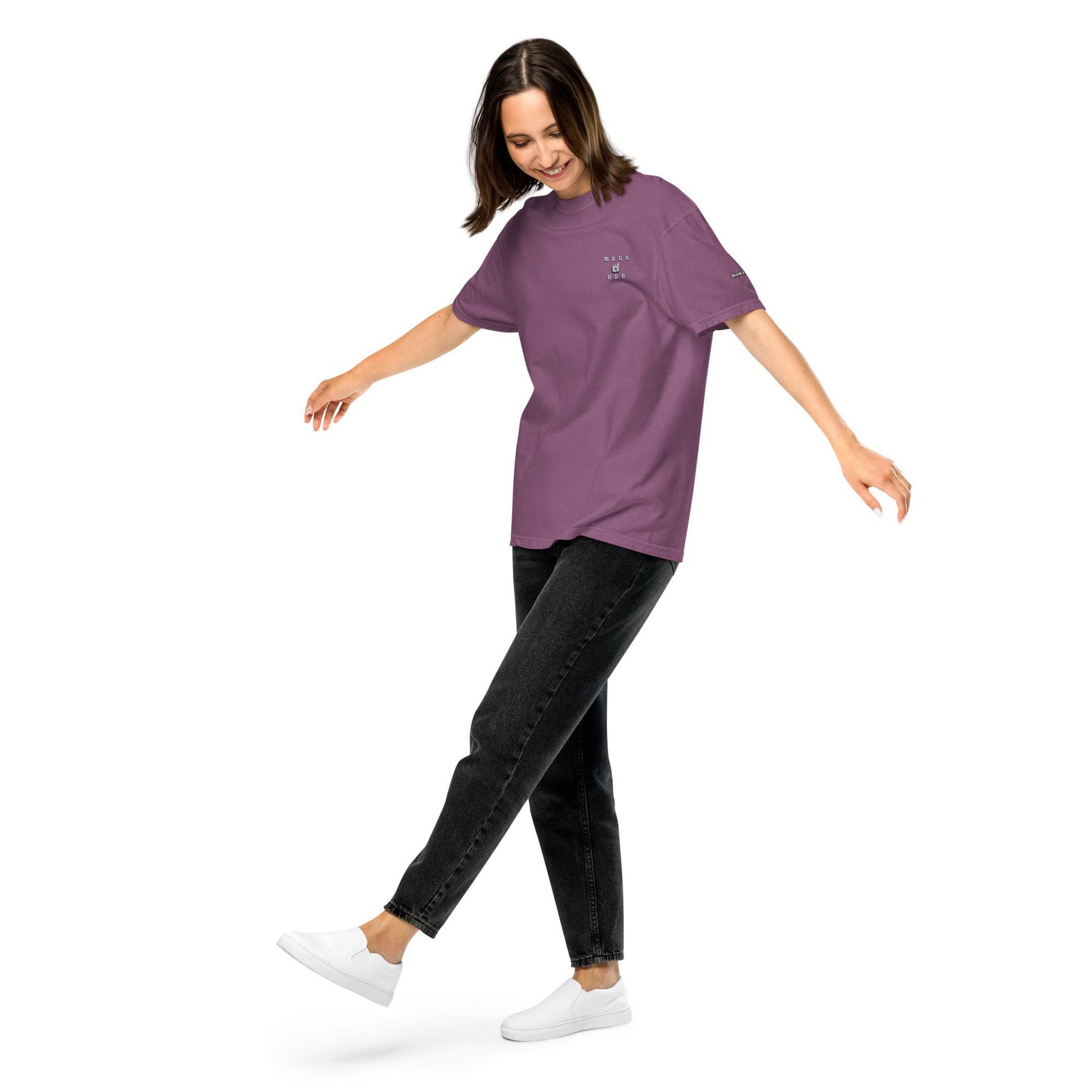 Unisex garment-dyed heavyweight 100% cotton t-shirt Design #3 - Monk&Nun UnisexClothing