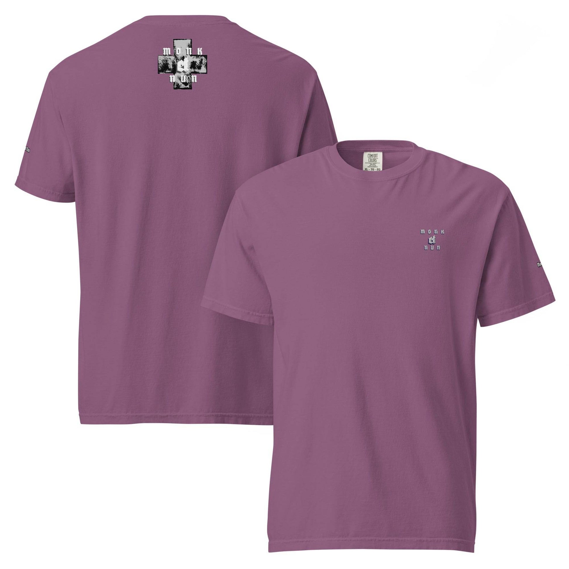 Unisex garment-dyed heavyweight 100% cotton t-shirt Always think positive - Monk&Nun UnisexClothing
