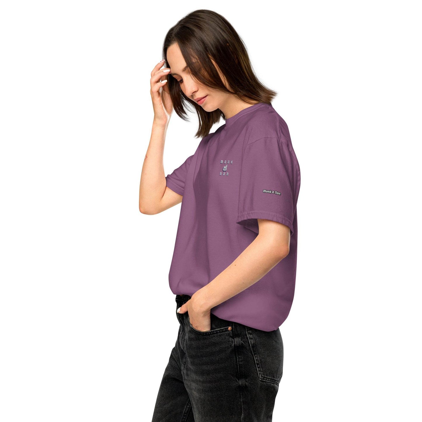 Unisex garment-dyed heavyweight 100% cotton t-shirt Always think positive - Monk&Nun UnisexClothing