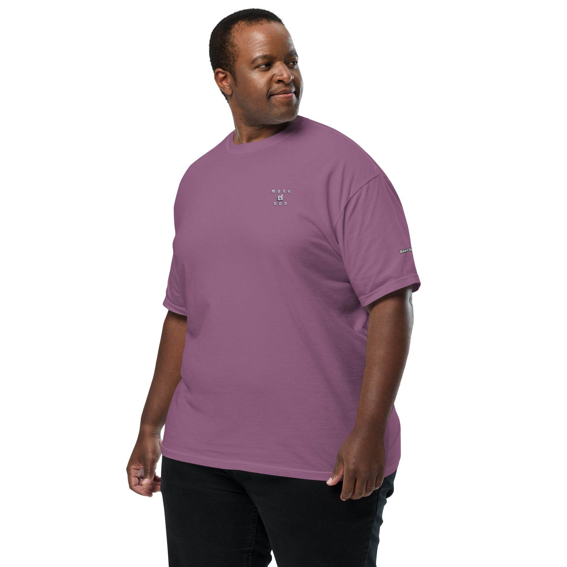 Unisex garment-dyed heavyweight 100% cotton t-shirt Design #14 - Monk&Nun UnisexClothing