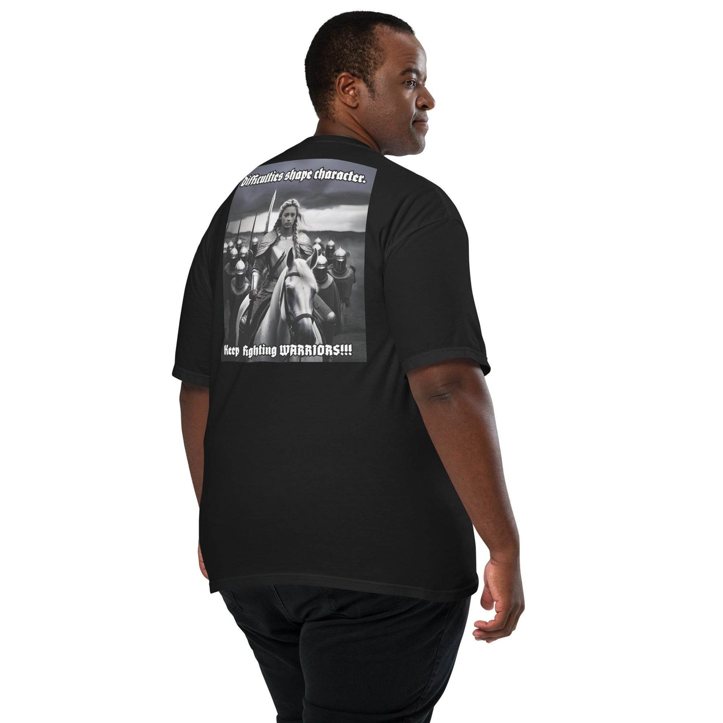Unisex garment-dyed heavyweight 100% cotton t-shirt Design #14 - Monk&Nun UnisexClothing