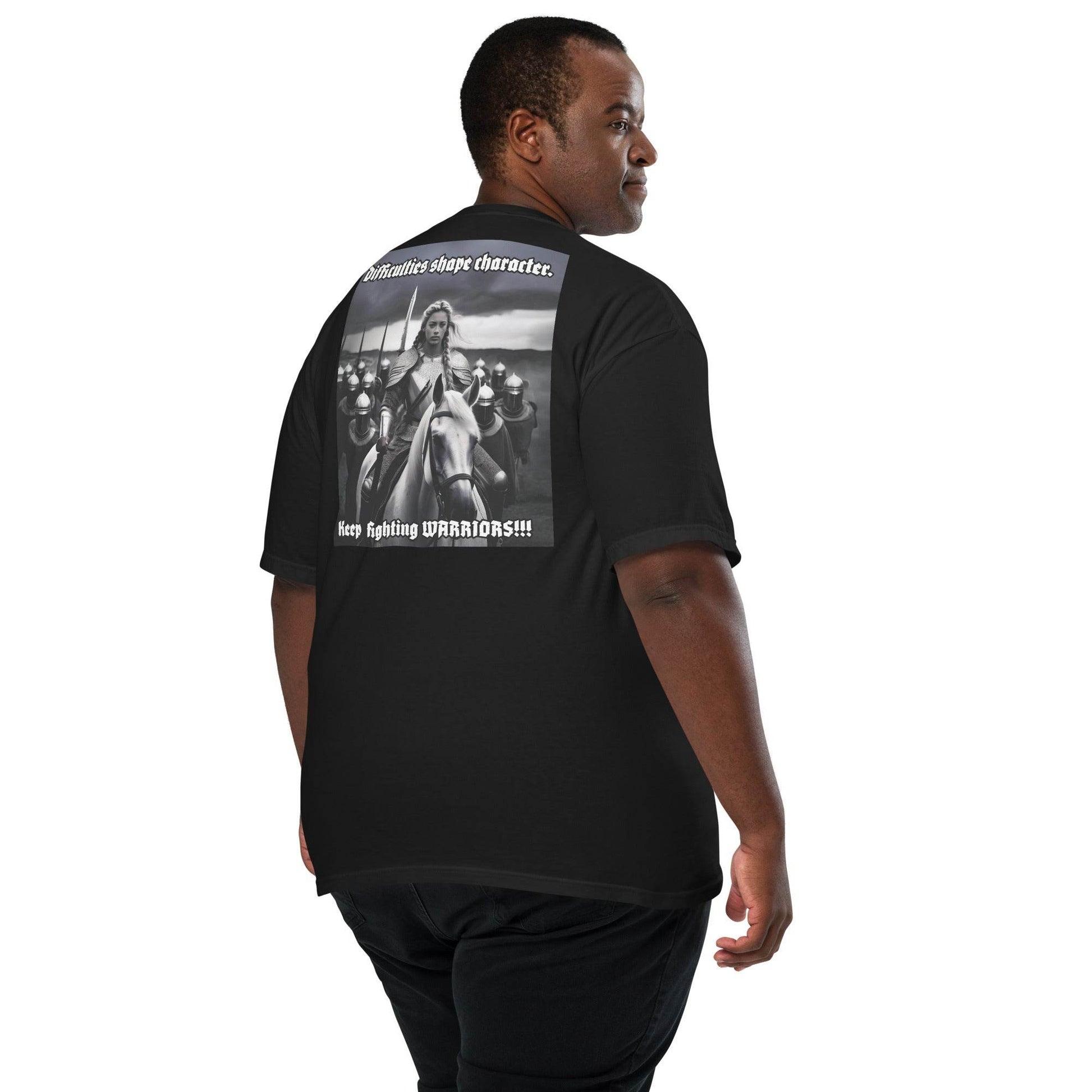 Unisex garment-dyed heavyweight 100% cotton t-shirt Design #14 - Monk&Nun UnisexClothing