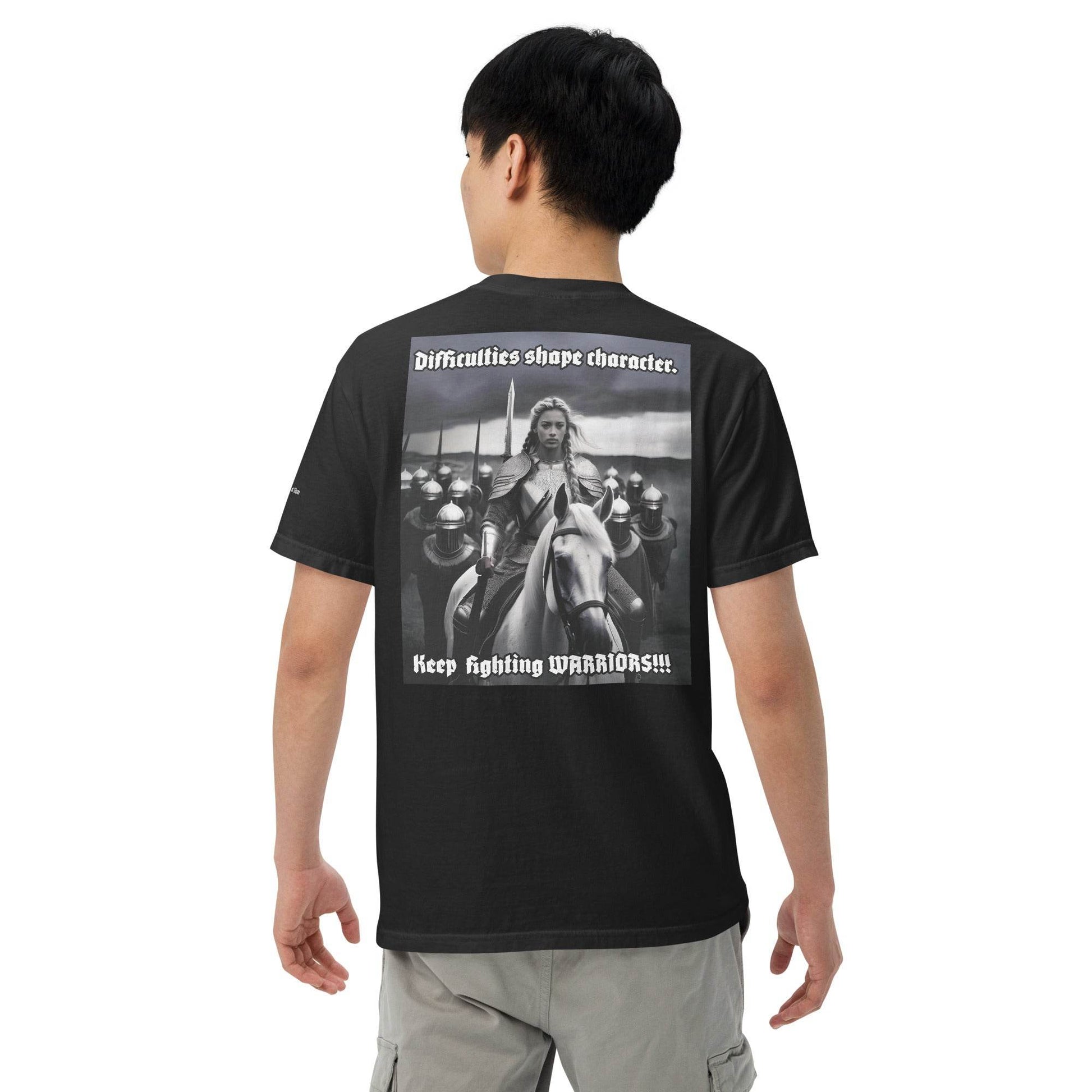 Unisex garment-dyed heavyweight 100% cotton t-shirt Design #14 - Monk&Nun UnisexClothing