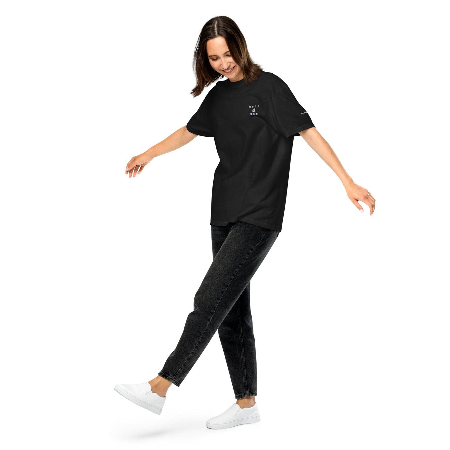 Unisex garment-dyed heavyweight 100% cotton t-shirt Design #3 - Monk&Nun UnisexClothing
