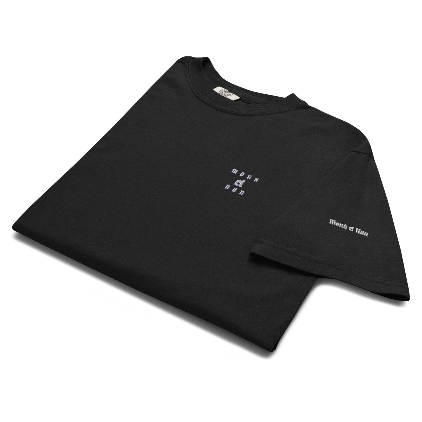 Unisex garment-dyed heavyweight 100% cotton t-shirt Design #12 - Monk&Nun UnisexClothing