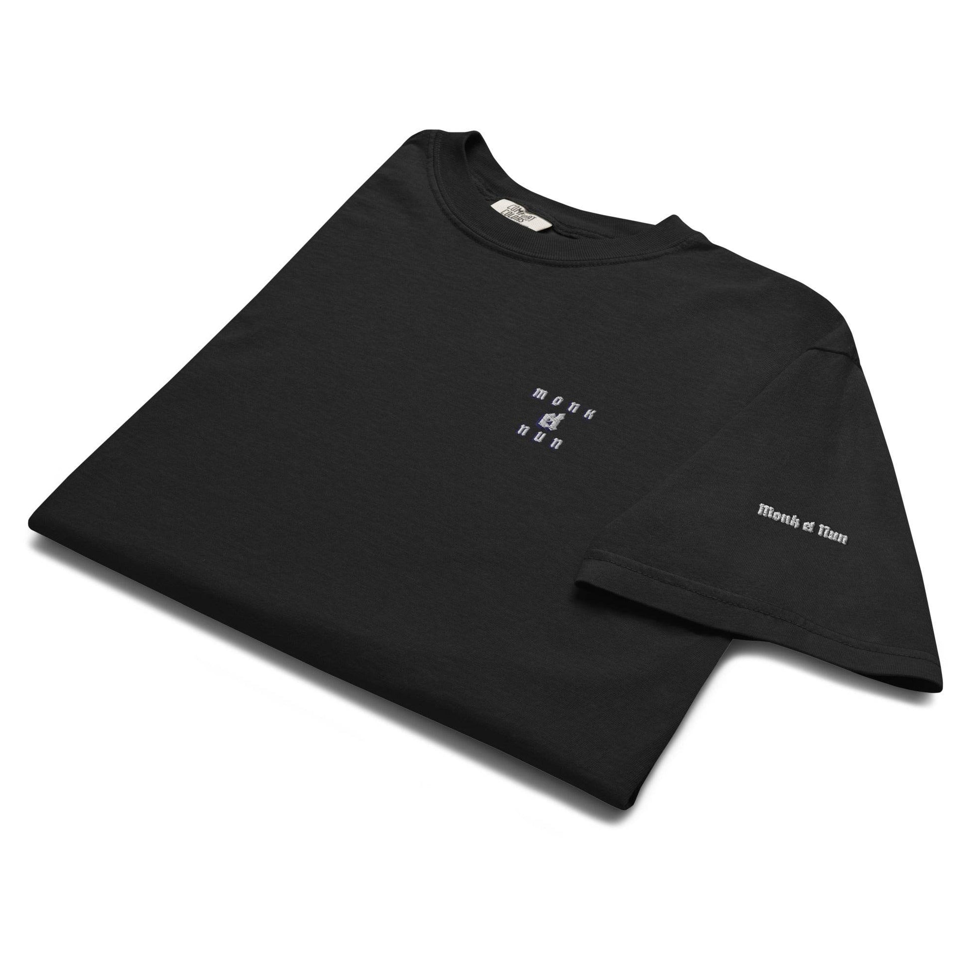 Unisex garment-dyed heavyweight 100% cotton t-shirt Design #12 - Monk&Nun UnisexClothing