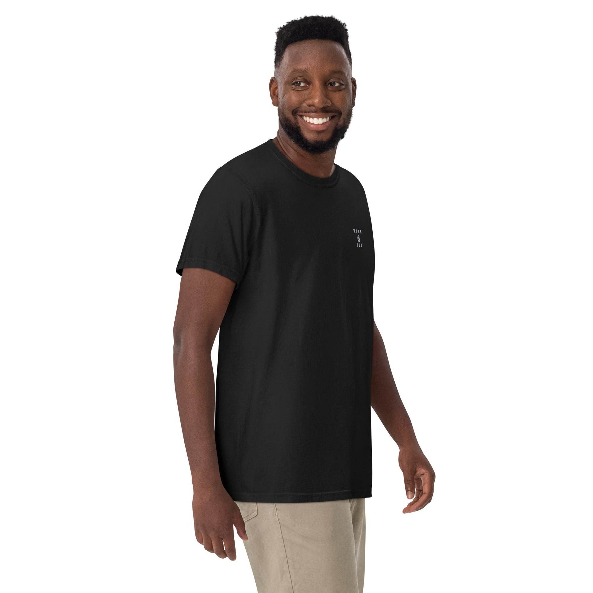 Unisex garment-dyed heavyweight 100% cotton t-shirt Design #12 - Monk&Nun UnisexClothing
