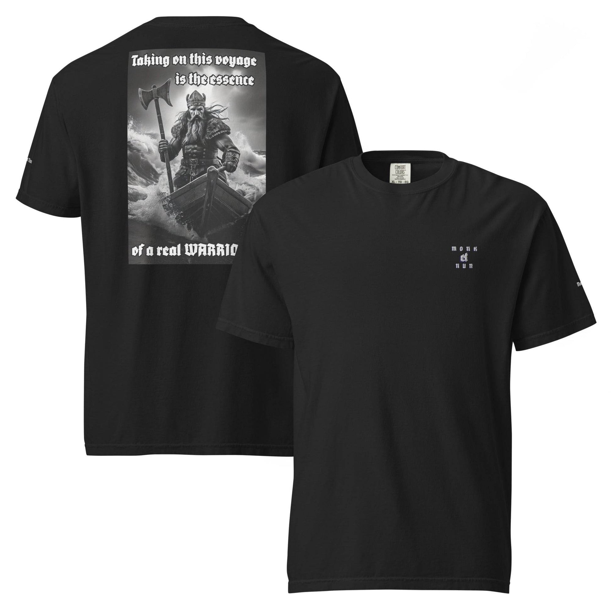 Unisex garment-dyed heavyweight 100% cotton t-shirt Design #12 - Monk&Nun UnisexClothing