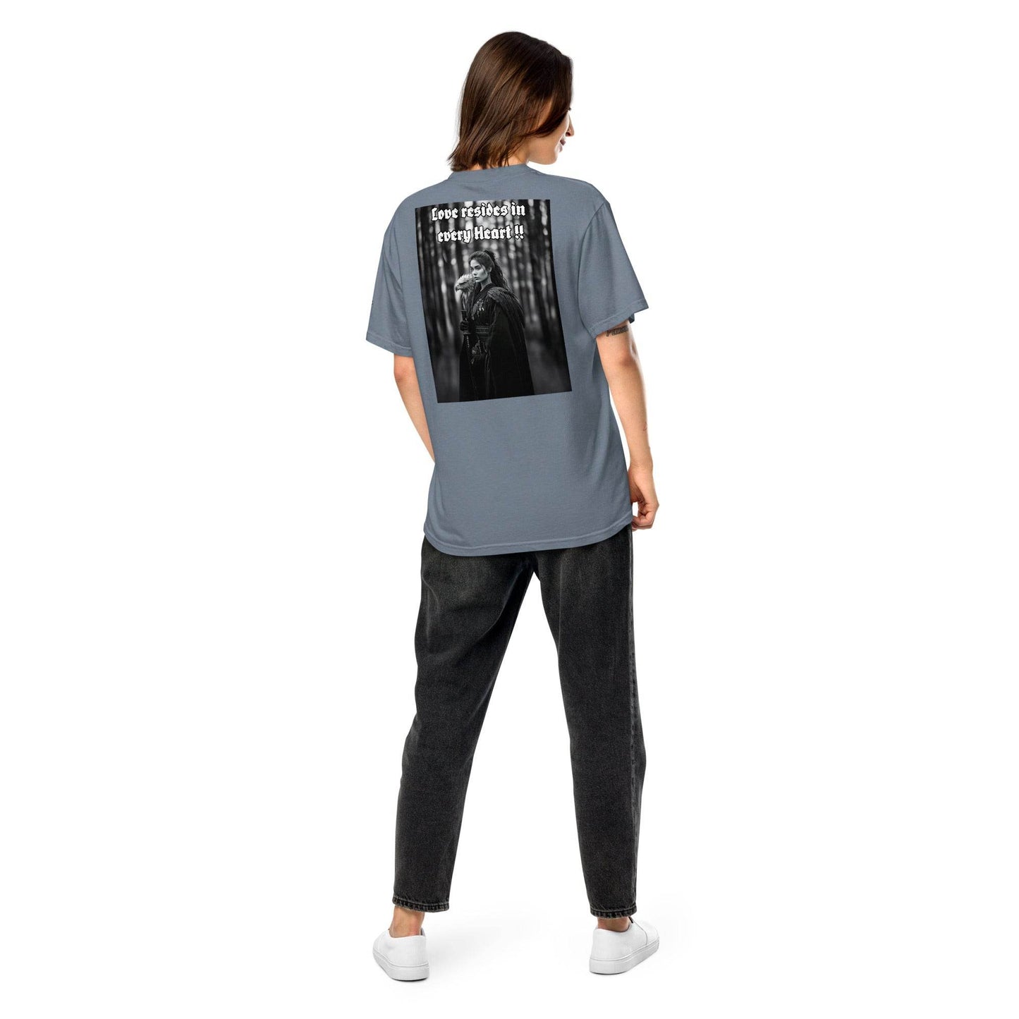 Unisex garment-dyed heavyweight 100% cotton t-shirt Design #1 - Monk&Nun UnisexClothing