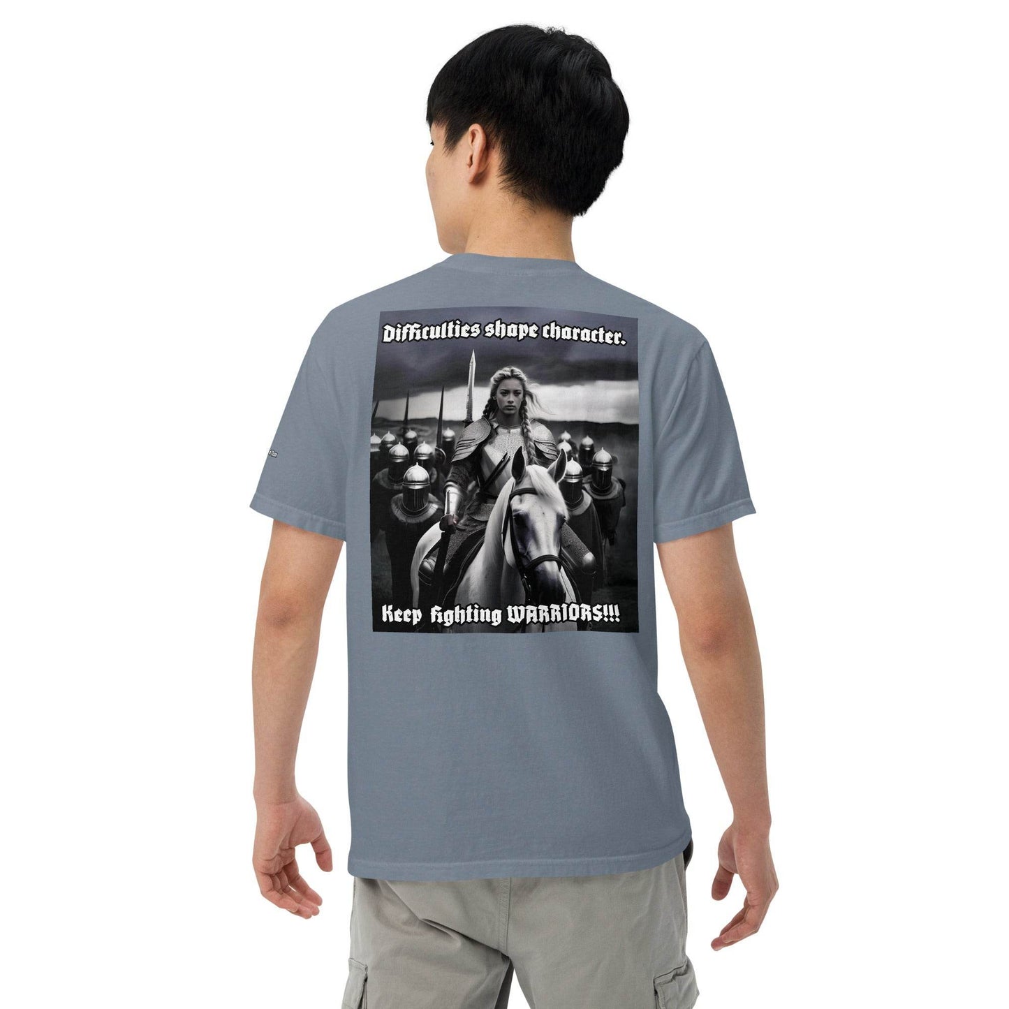 Unisex garment-dyed heavyweight 100% cotton t-shirt Design #14 - Monk&Nun UnisexClothing