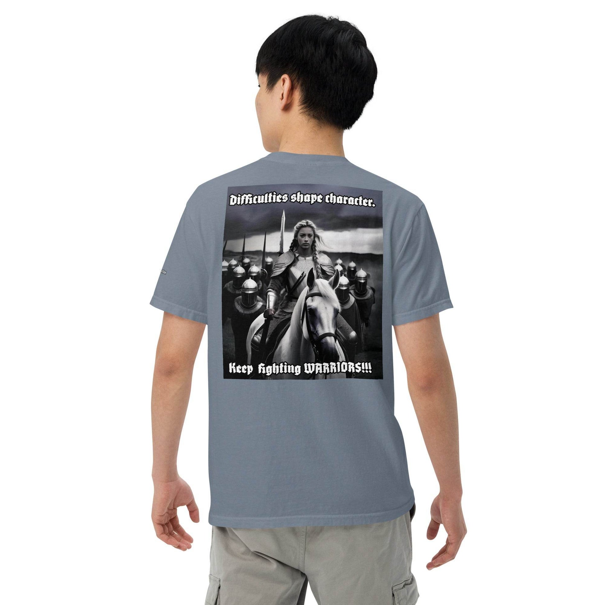 Unisex garment-dyed heavyweight 100% cotton t-shirt Design #14 - Monk&Nun UnisexClothing