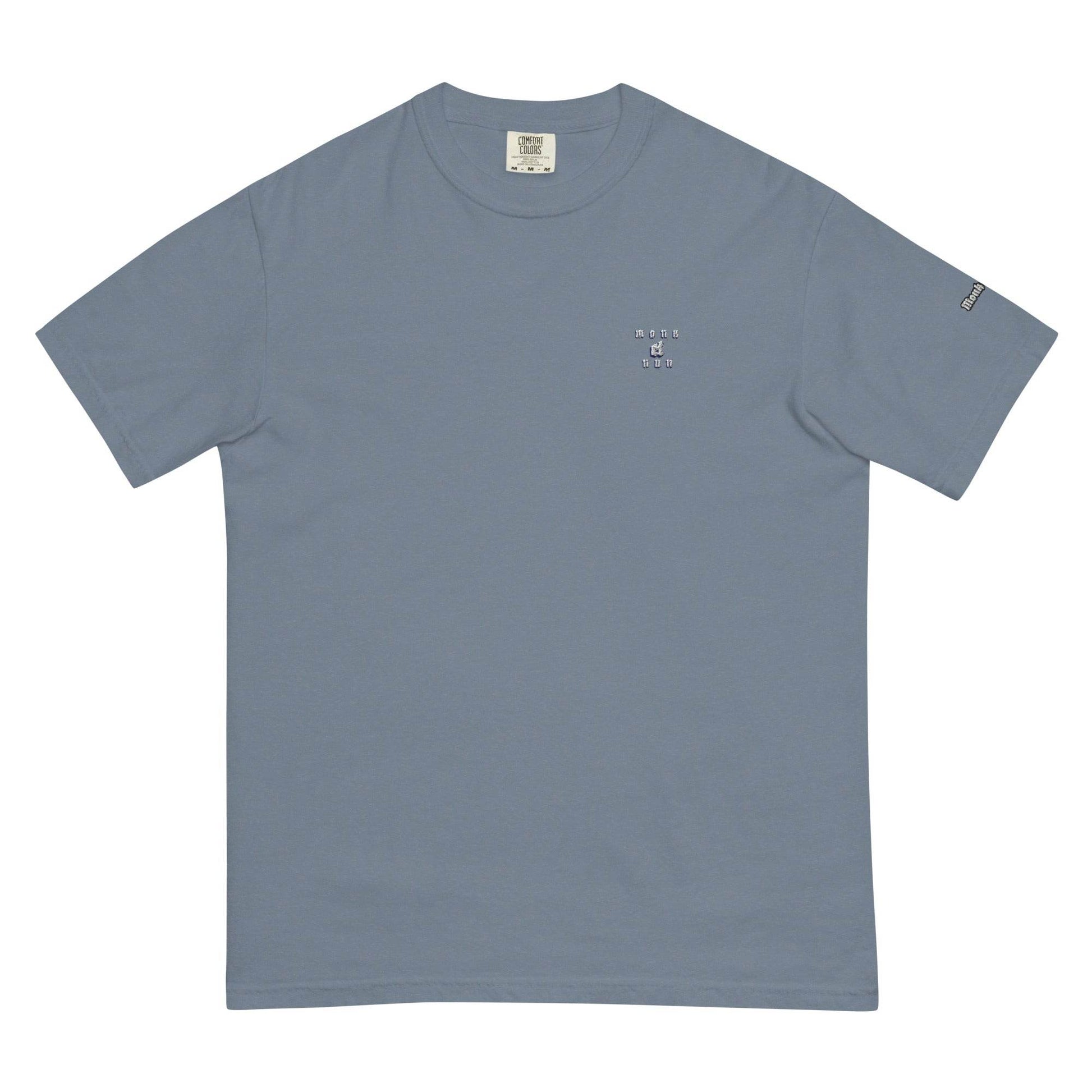 Unisex garment-dyed heavyweight 100% cotton t-shirt Design #1 - Monk&Nun UnisexClothing