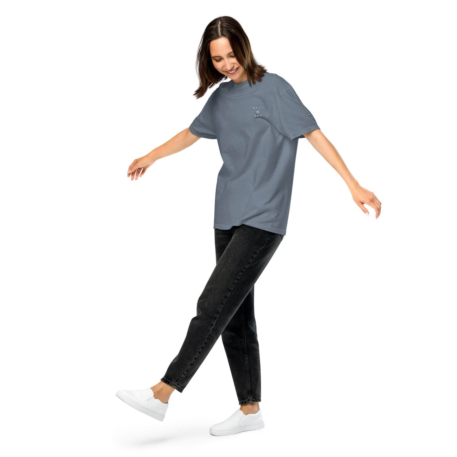 Unisex garment-dyed heavyweight 100% cotton t-shirt Design #3 - Monk&Nun UnisexClothing