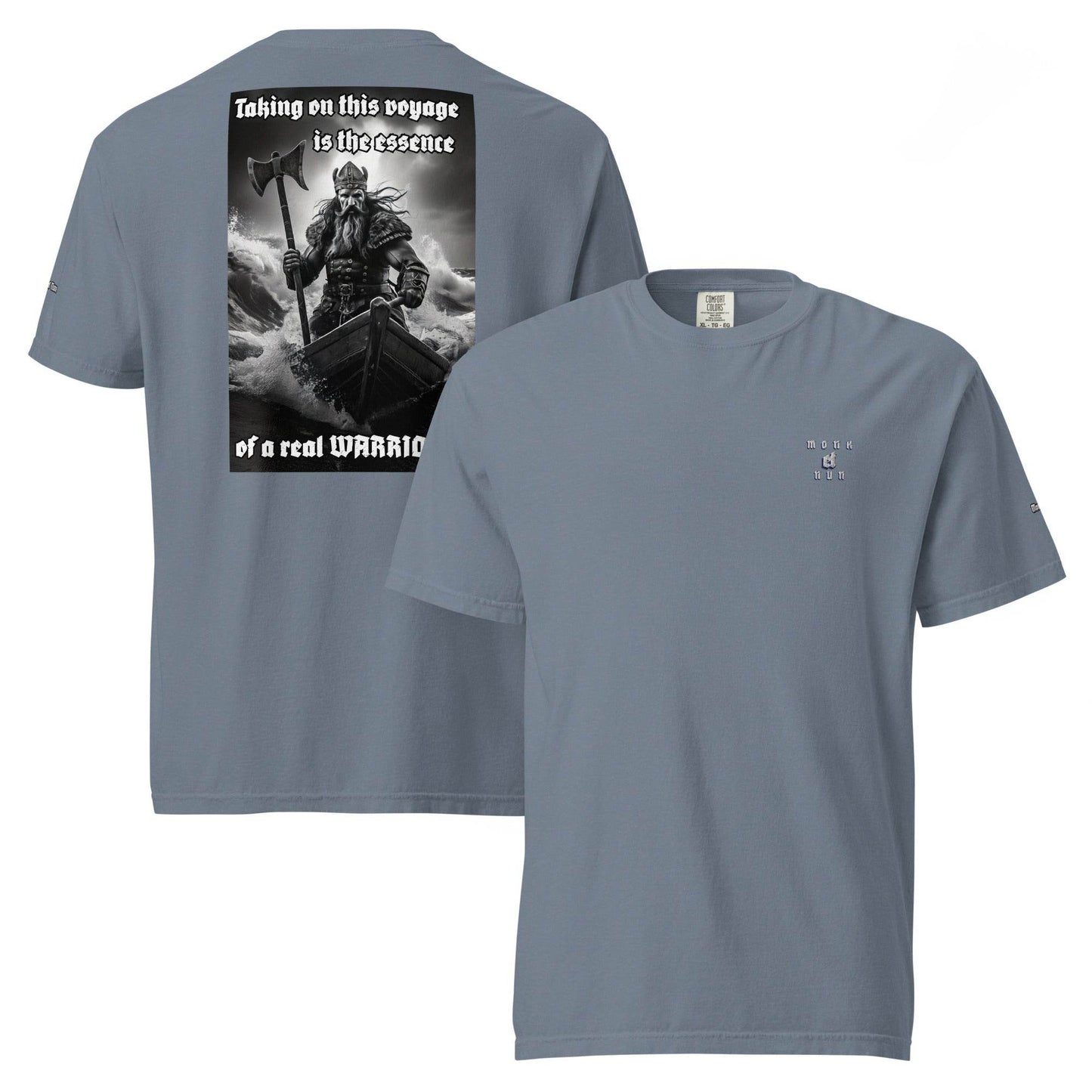 Unisex garment-dyed heavyweight 100% cotton t-shirt Design #12 - Monk&Nun UnisexClothing