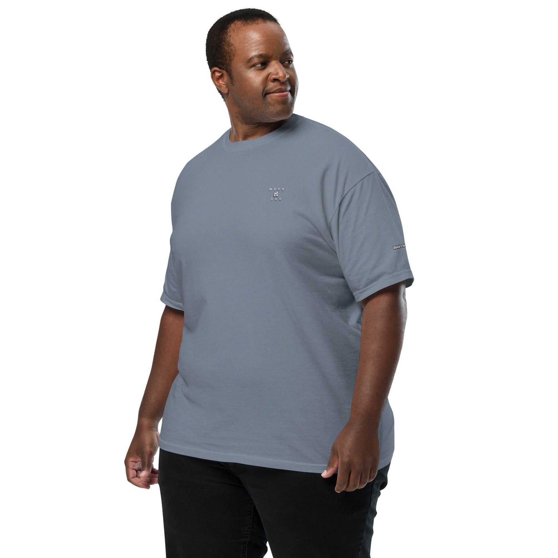 Unisex garment-dyed heavyweight 100% cotton t-shirt Design #1 - Monk&Nun UnisexClothing