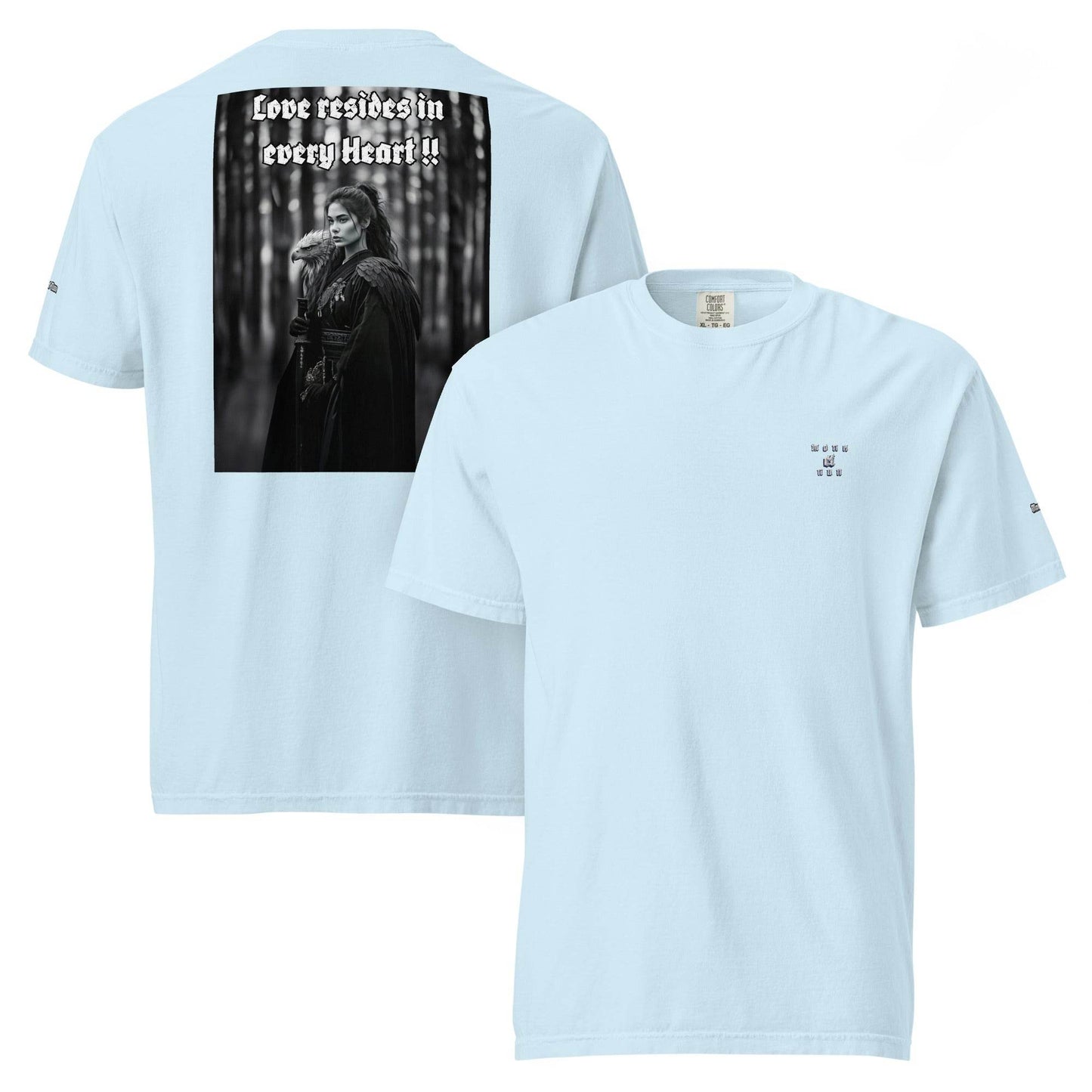 Unisex garment-dyed heavyweight 100% cotton t-shirt Design #1 - Monk&Nun UnisexClothing