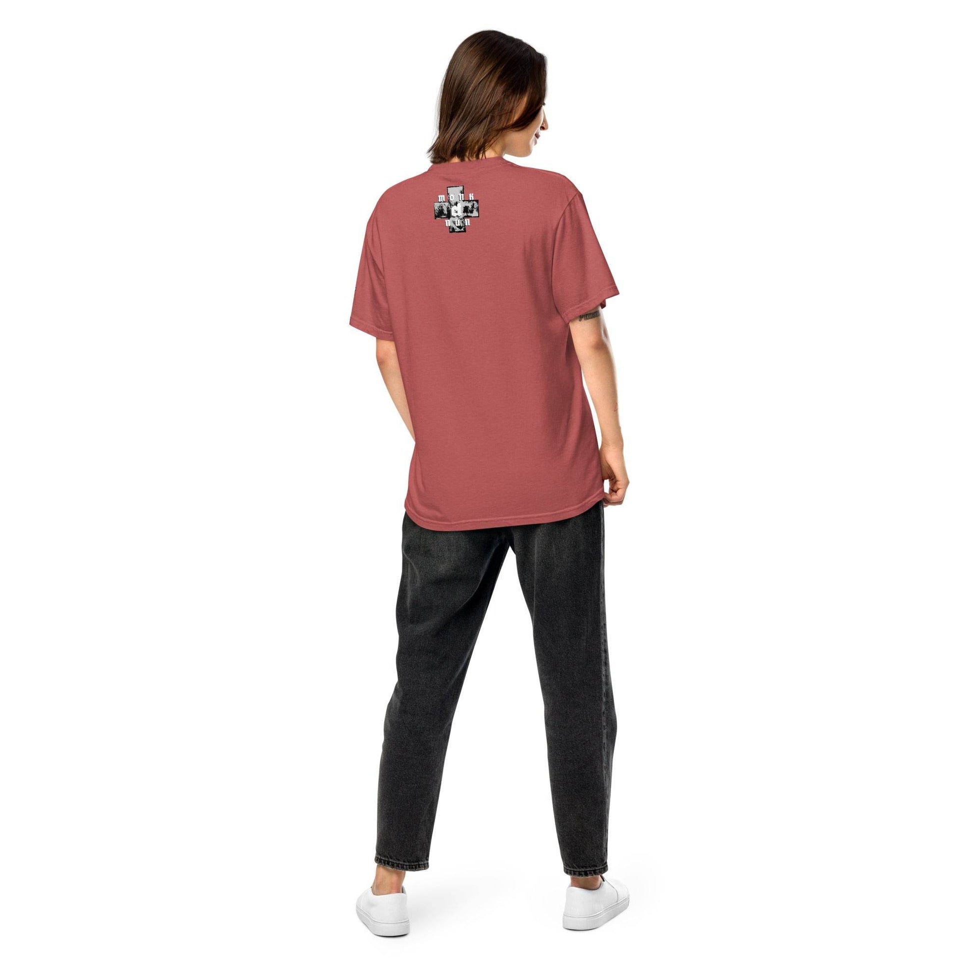 Unisex garment-dyed heavyweight 100% cotton t-shirt Always think positive - Monk&Nun UnisexClothing