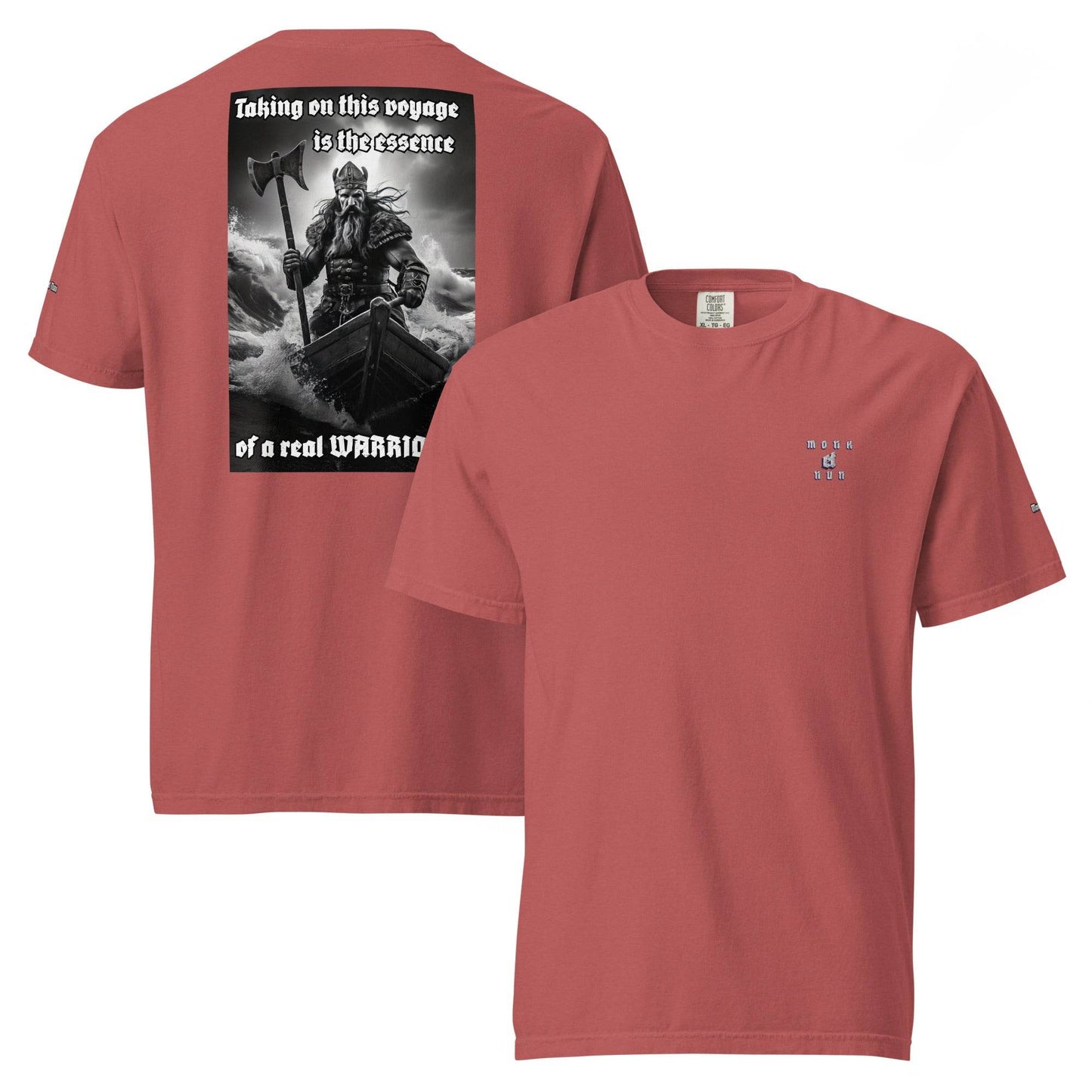 Unisex garment-dyed heavyweight 100% cotton t-shirt Design #12 - Monk&Nun UnisexClothing