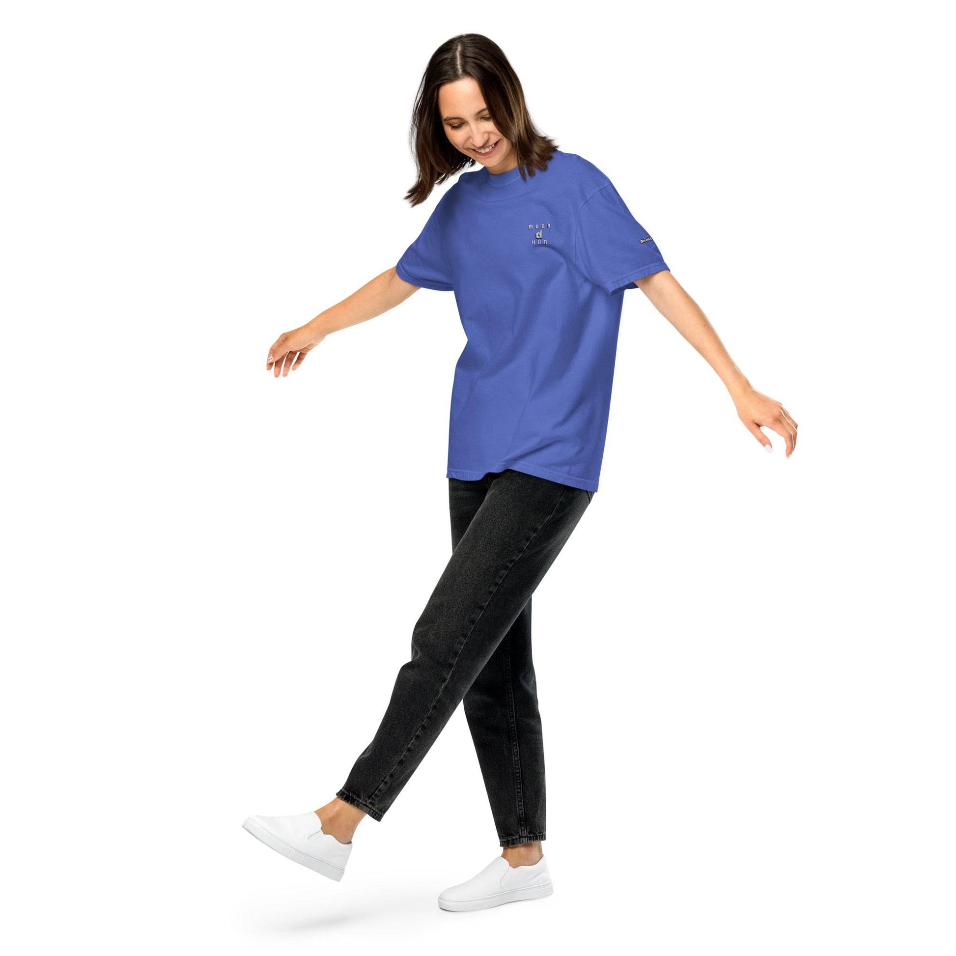 Unisex garment-dyed heavyweight 100% cotton t-shirt Design #3 - Monk&Nun UnisexClothing