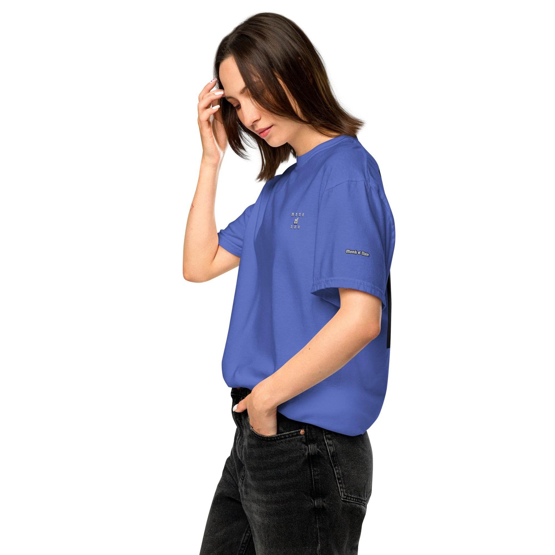 Unisex garment-dyed heavyweight 100% cotton t-shirt Design #1 - Monk&Nun UnisexClothing