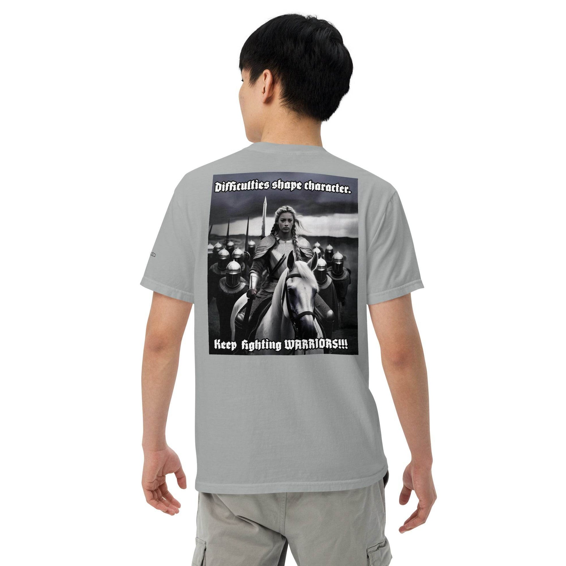 Unisex garment-dyed heavyweight 100% cotton t-shirt Design #14 - Monk&Nun UnisexClothing