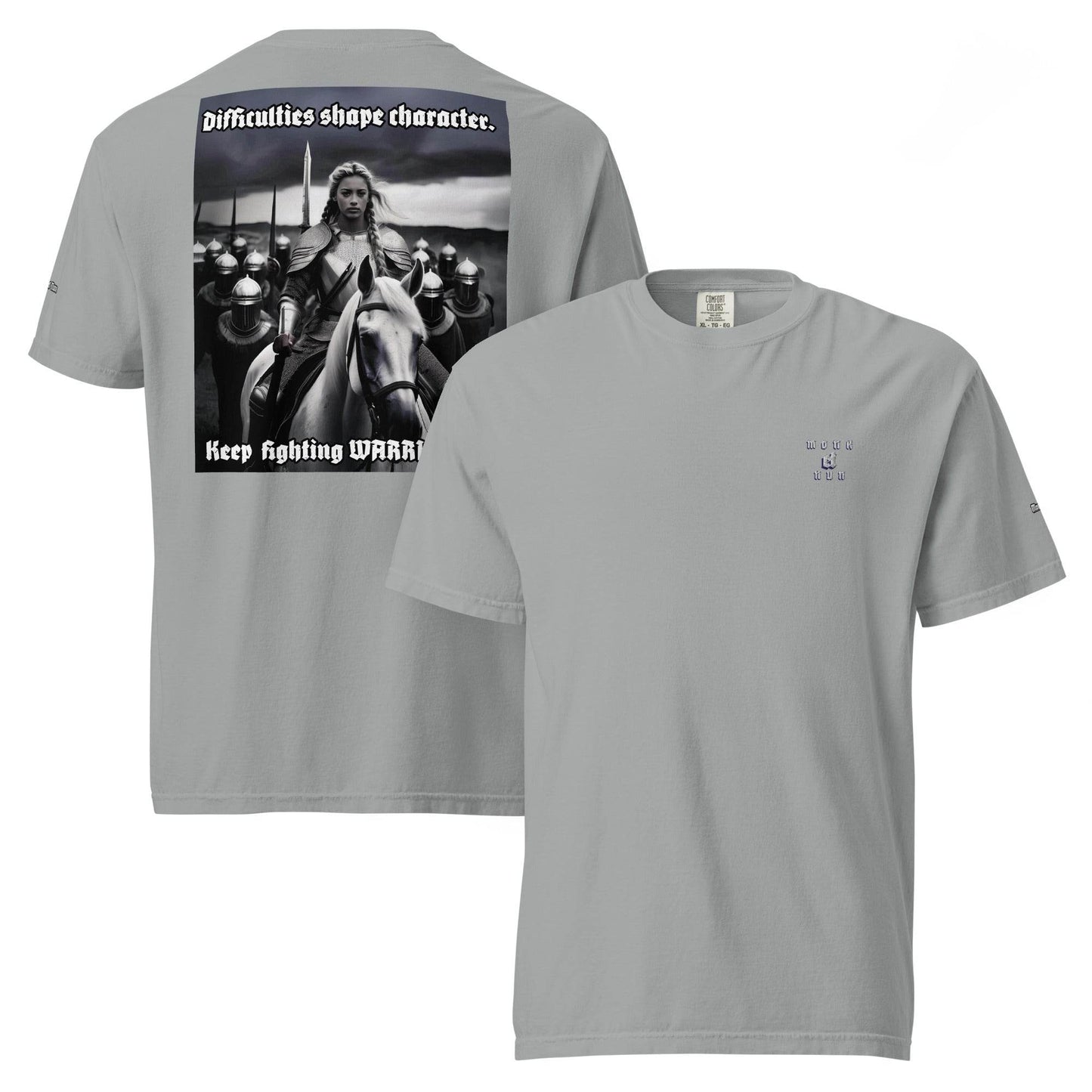 Unisex garment-dyed heavyweight 100% cotton t-shirt Design #14 - Monk&Nun UnisexClothing