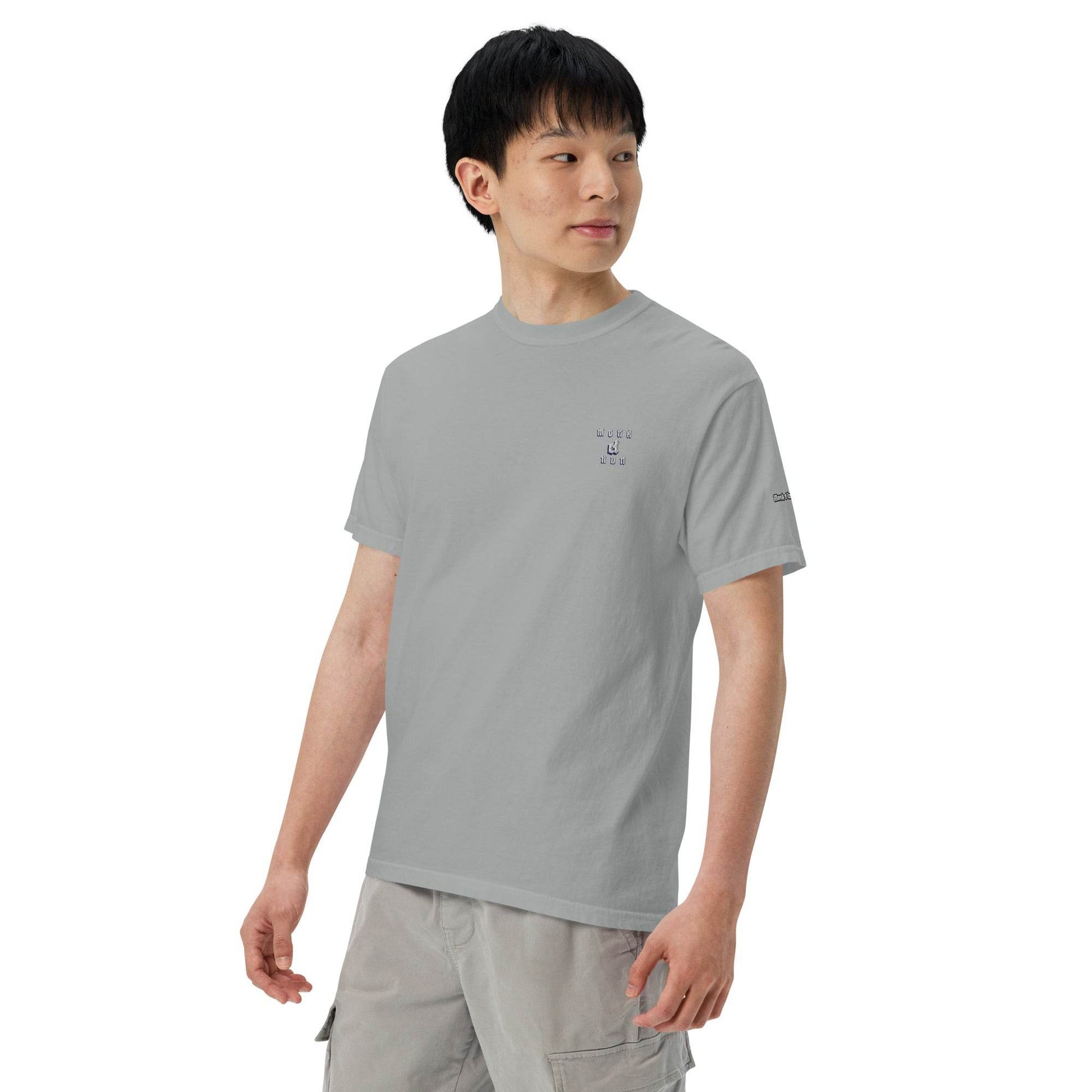 Unisex garment-dyed heavyweight 100% cotton t-shirt Design #14 - Monk&Nun UnisexClothing