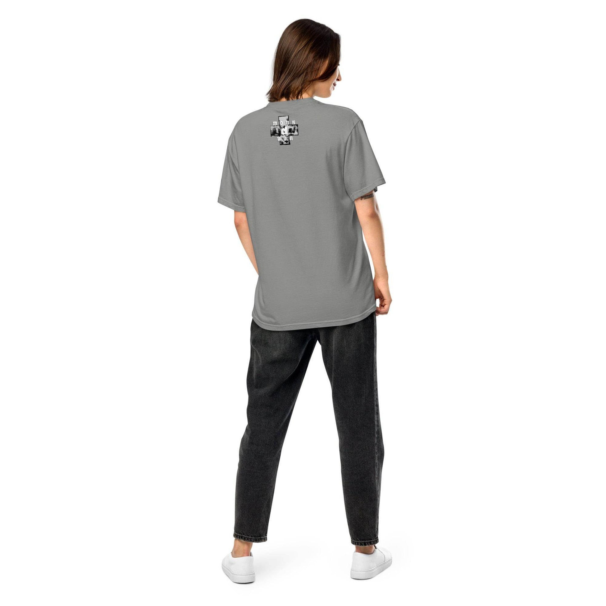 Unisex garment-dyed heavyweight 100% cotton t-shirt Always think positive - Monk&Nun UnisexClothing