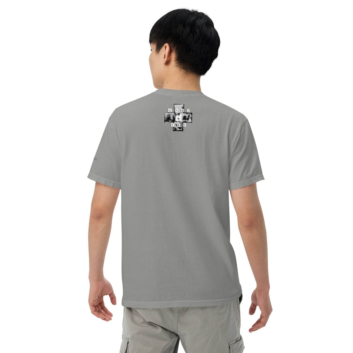 Unisex garment-dyed heavyweight 100% cotton t-shirt Always think positive - Monk&Nun UnisexClothing